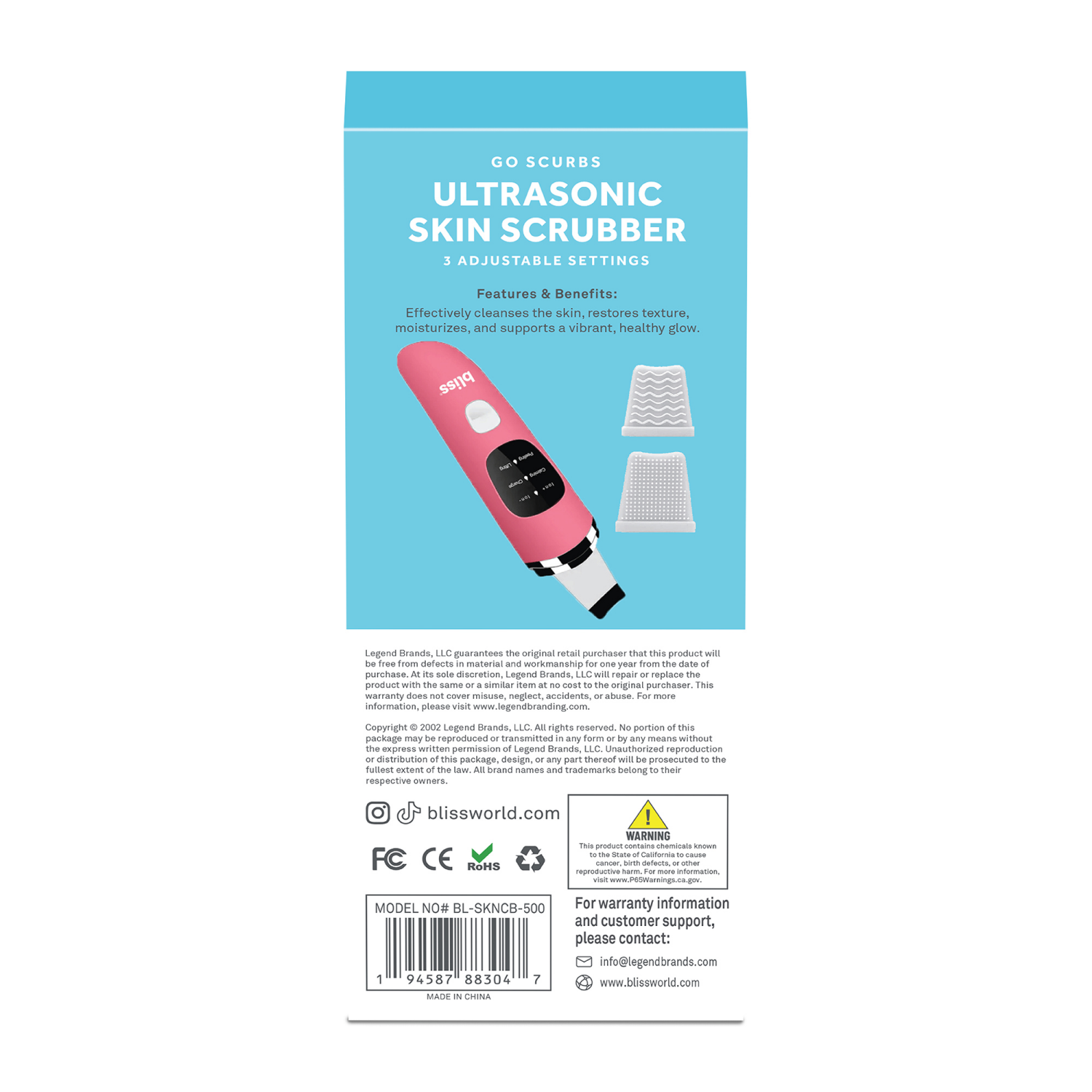 slide 2 of 8, bliss Ultrasonic Skin Spatula Scrubber Count 1, 1 ct