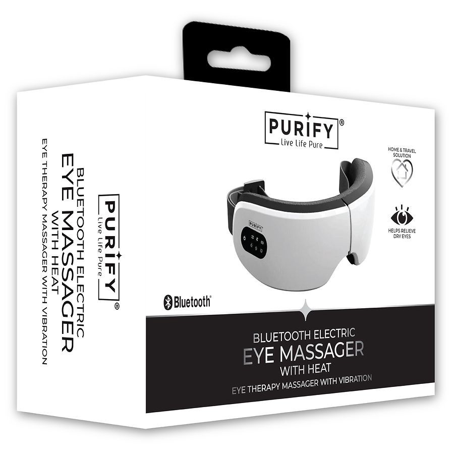 slide 2 of 2, Purify Eye Massager With Heat- Bluetooth, 1 ct