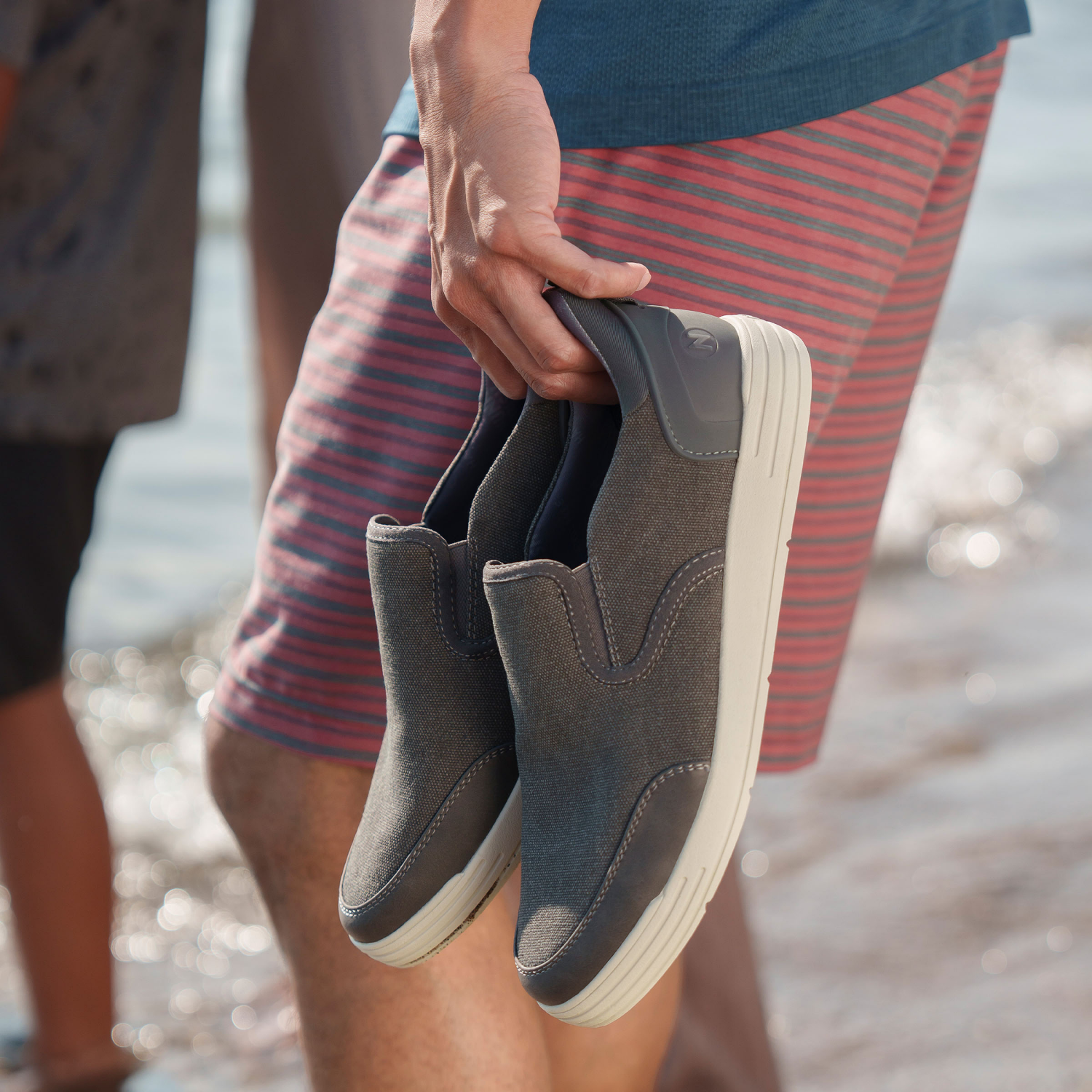 slide 6 of 8, Nunn Bush Men's Kore City Walk EZ Canvas, Charcoal, Size 8, Size 8