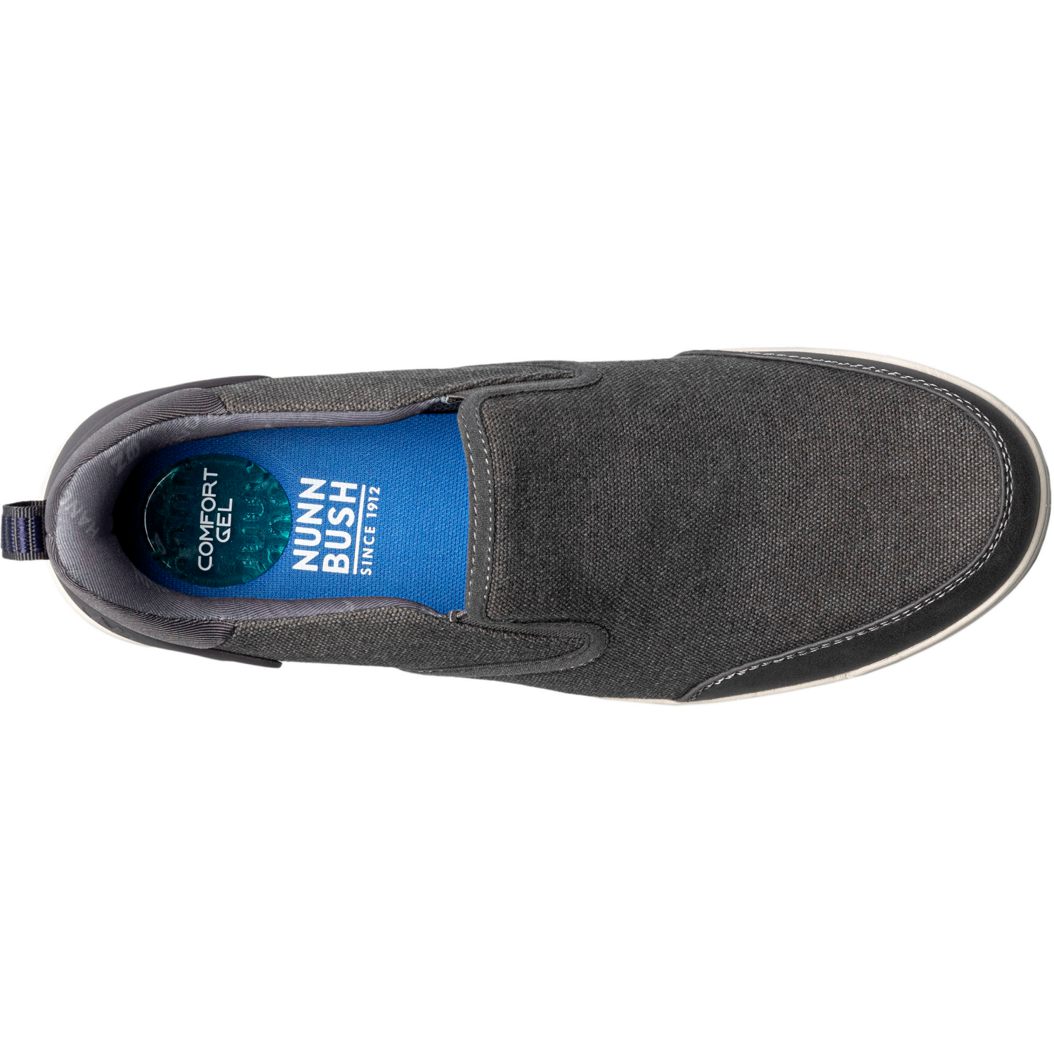 slide 8 of 8, Nunn Bush Men's Kore City Walk EZ Canvas, Charcoal, Size 13, Size 13