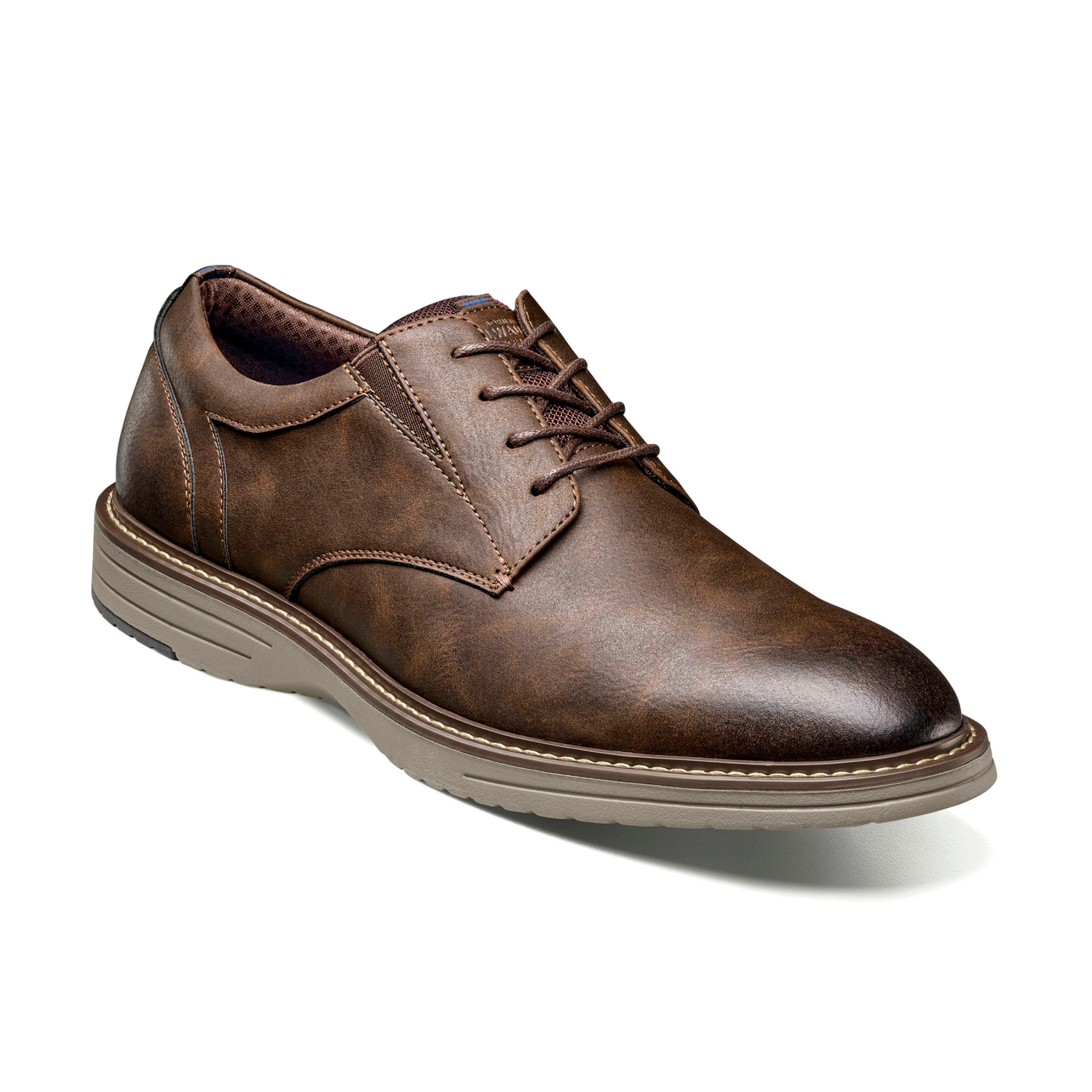 slide 7 of 8, Nunn Bush Men's Gates Plain Toe Oxford, Brown, 10.5, 1 ct