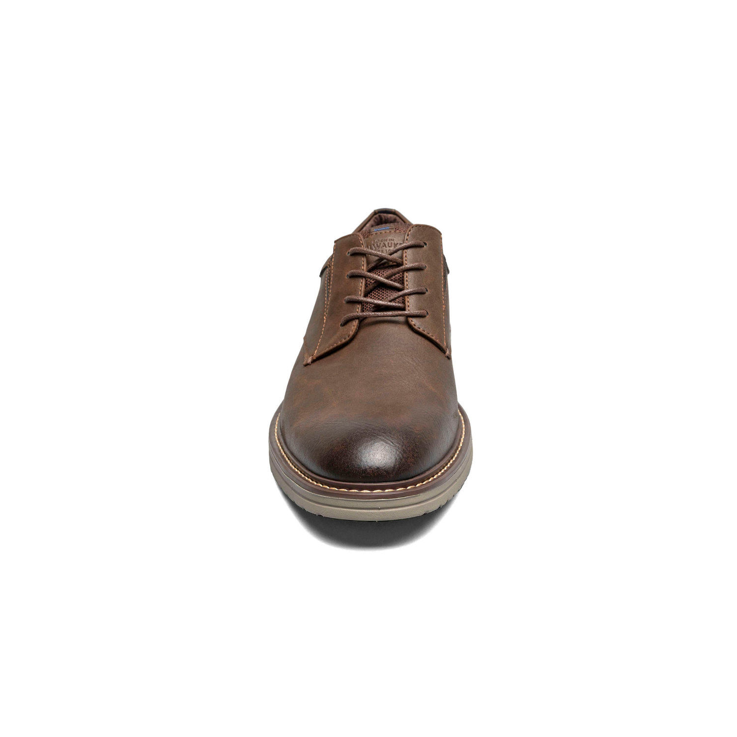 slide 1 of 8, Nunn Bush Men's Gates Plain Toe Oxford, Brown, 10.5, 1 ct