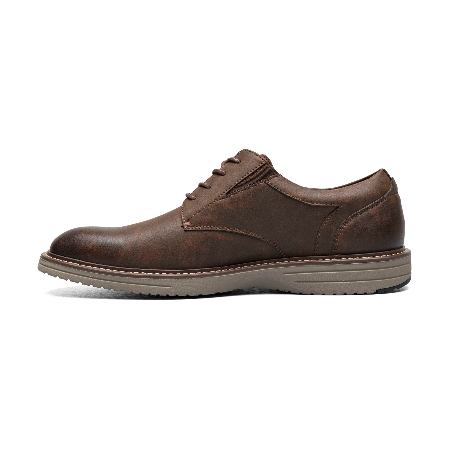 slide 4 of 8, Nunn Bush Men's Gates Plain Toe Oxford, Brown, 12, 1 ct