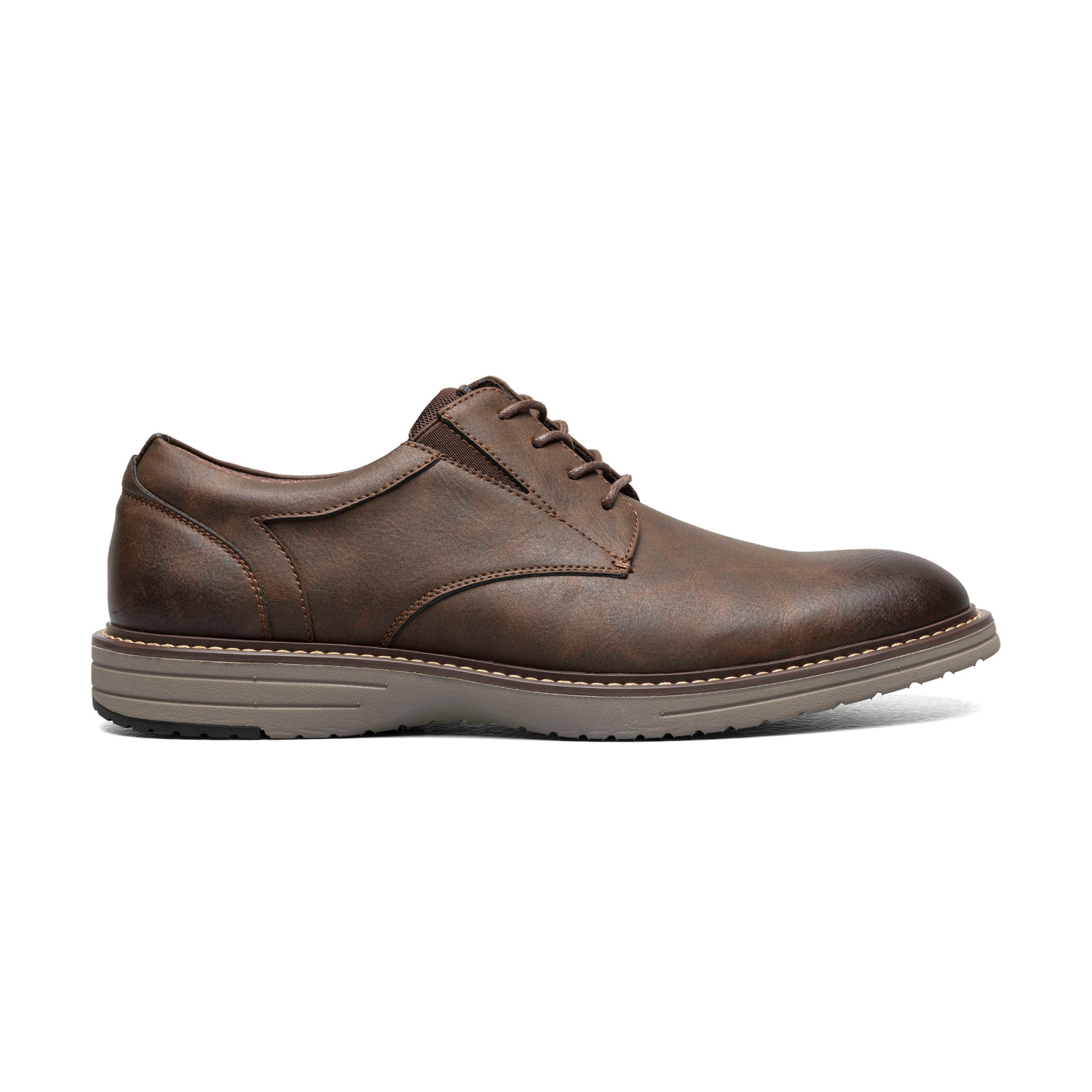 slide 5 of 8, Nunn Bush Men's Gates Plain Toe Oxford, Brown, 12, 1 ct