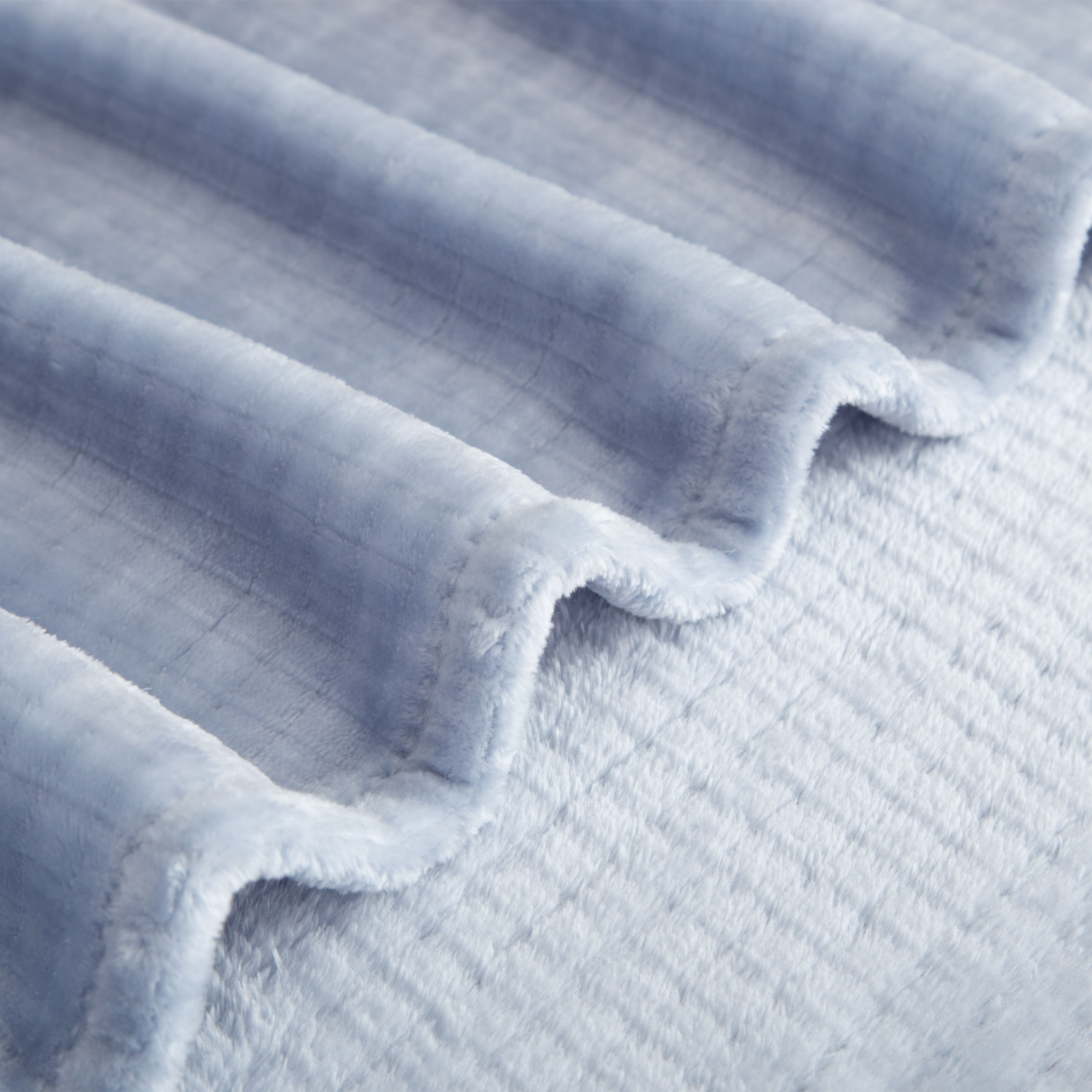 slide 4 of 4, Berkshire Blanket Grid Dobby Velvetloft, 50in x 70 in, Celestial Blue, 1 ct