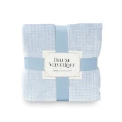 Berkshire Blanket Grid Dobby Velvetloft, 50in x 70 in, Celestial Blue