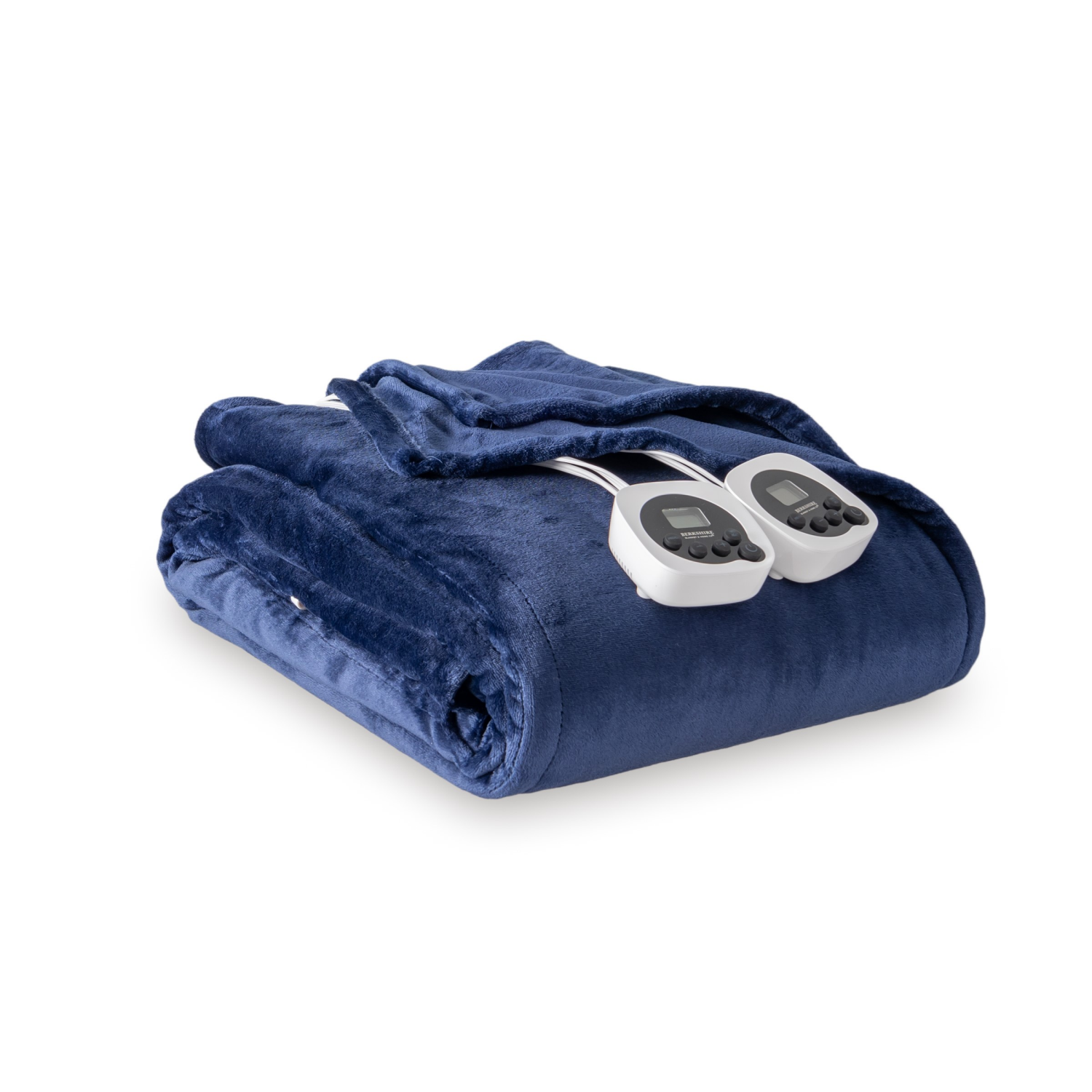 slide 2 of 4, BERKSHIRE BLANKET Berkshire Heated Blanket, Twin, Navy, 1 ct