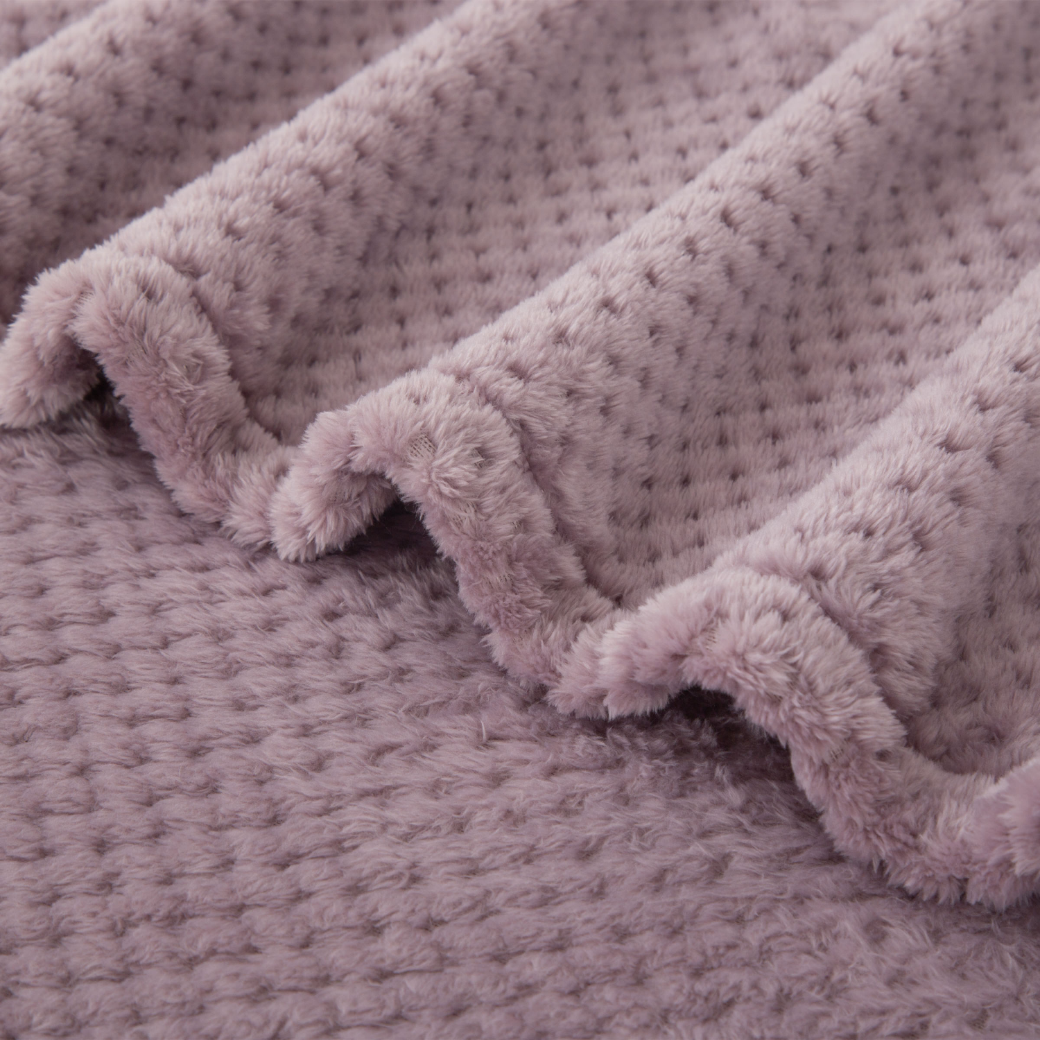 slide 4 of 4, Berkshire Blanket Ultralush Textured, 108 in x 90 in, Light Purple, 108 in