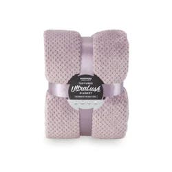 Berkshire Blanket Ultralush Textured, 108 in x 90 in, Light Purple