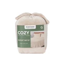 BERKSHIRE BLANKET Berkshire Velvetloft Plush Sheets, King, Grain