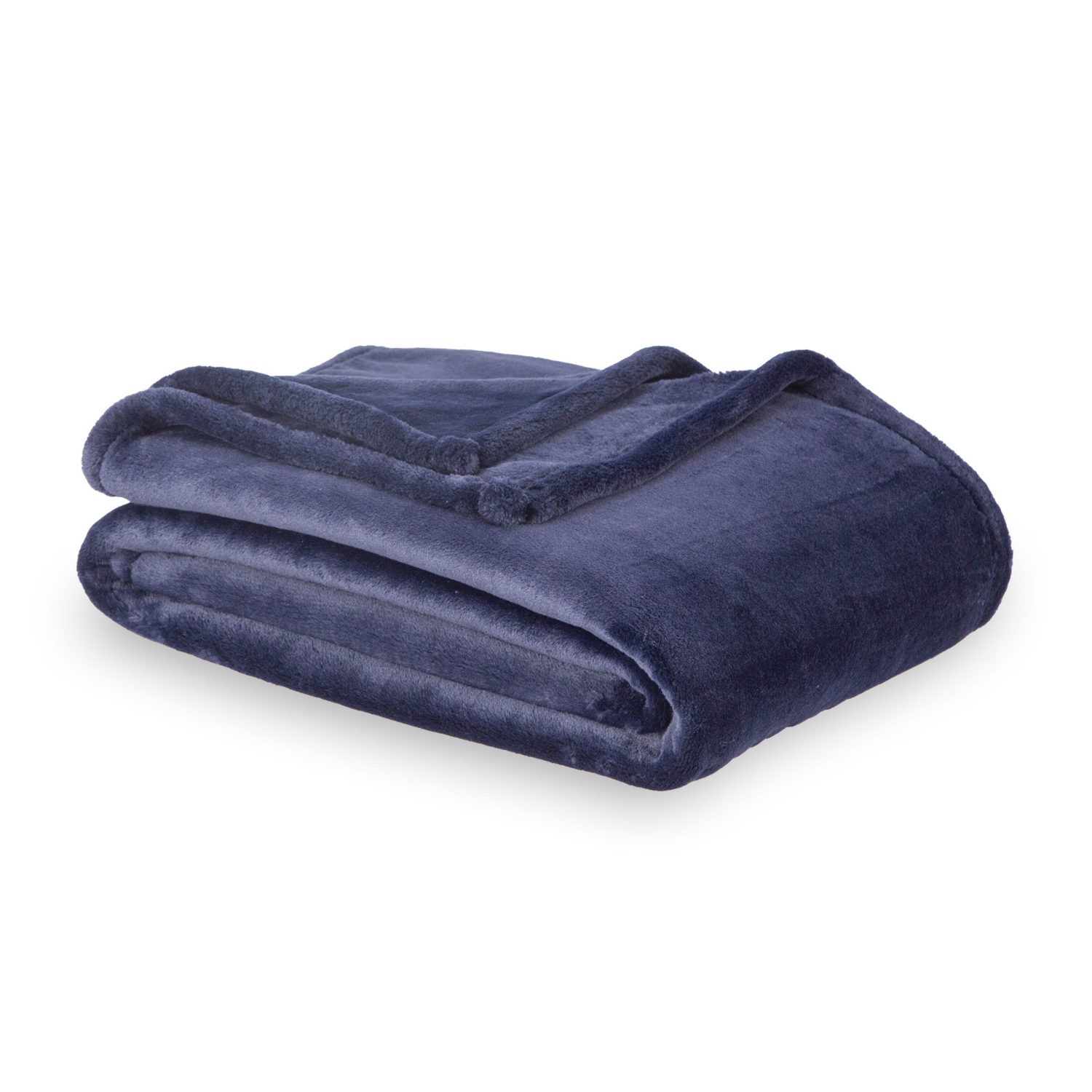 slide 3 of 4, Berkshire Blanket Velisse Plush, 50 in x 70 in, Midnight Blue, 50 in