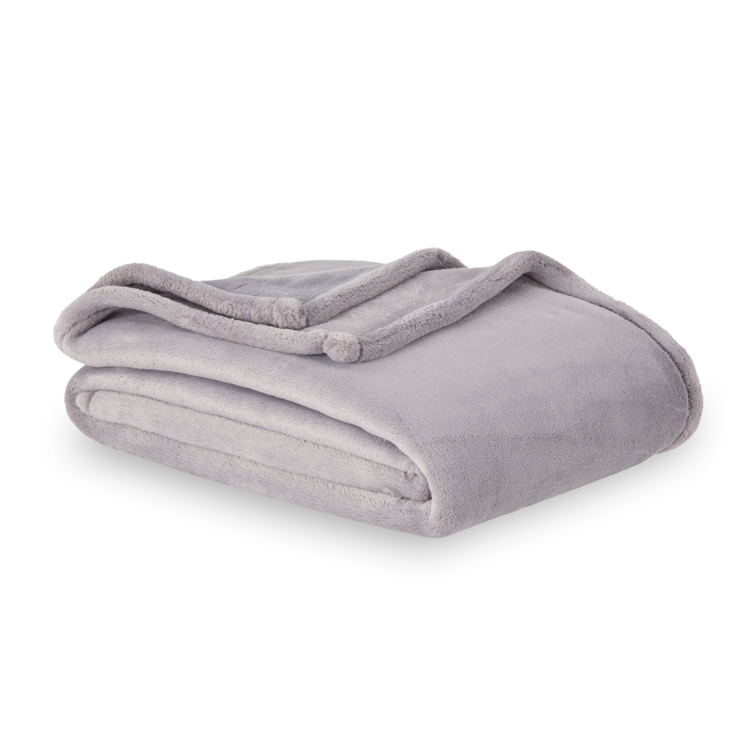 slide 3 of 4, Berkshire Blanket Velisse Plush, 50 in x 70 in, Nimbus Gray, 50 in