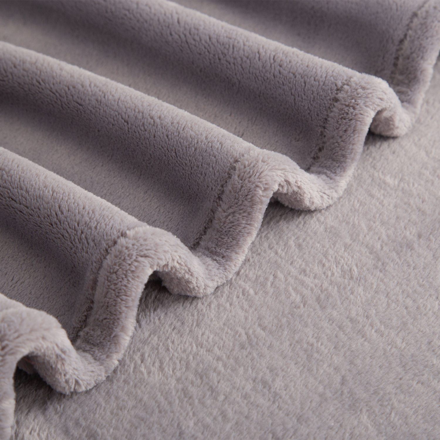 slide 4 of 4, Berkshire Blanket Velisse Plush, 50 in x 70 in, Nimbus Gray, 50 in
