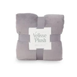 Berkshire Blanket Velisse Plush, 50 in x 70 in, Nimbus Gray