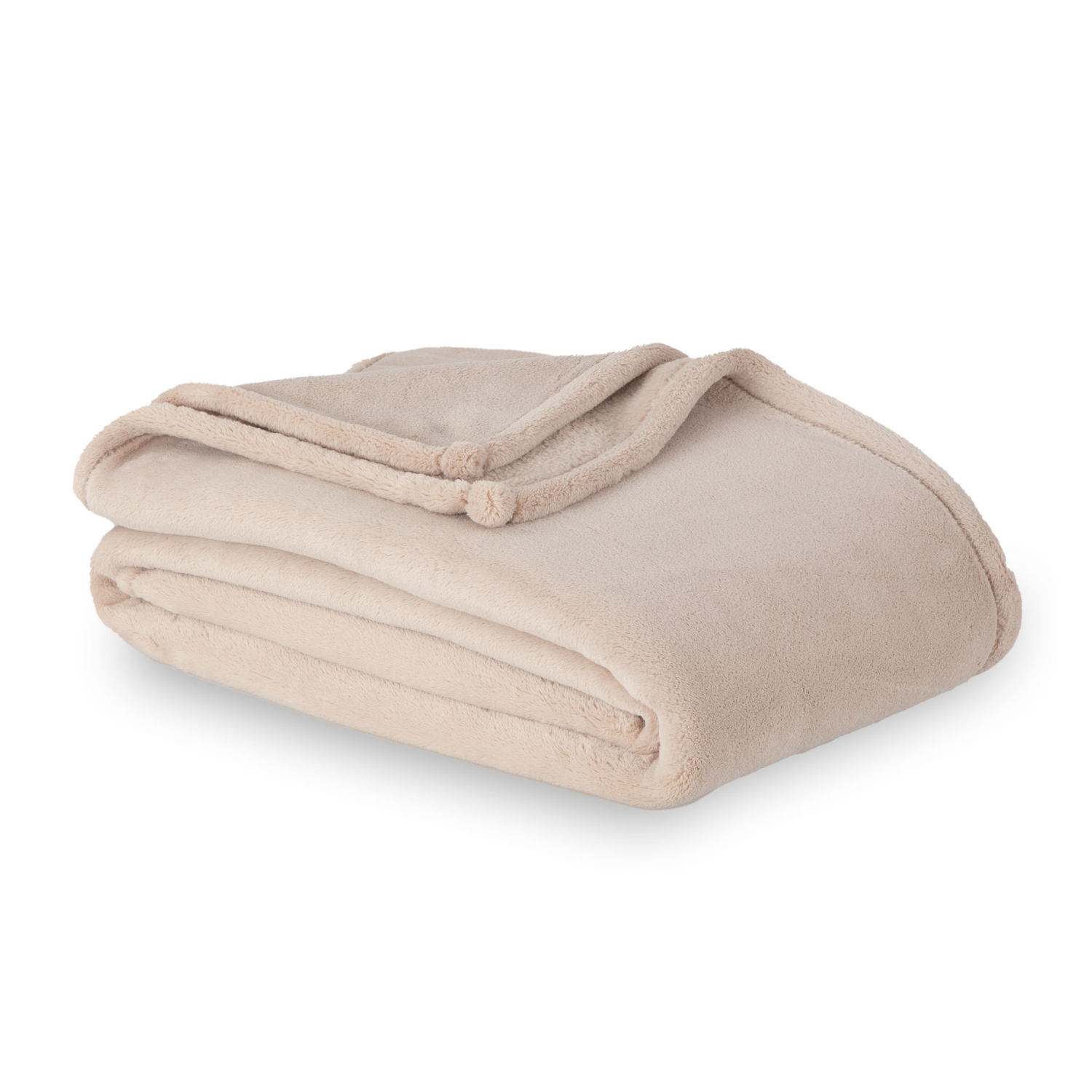 slide 3 of 4, Berkshire Blanket Velisse Plush, 50 in x 70 in, Bennington Beige, 50 in