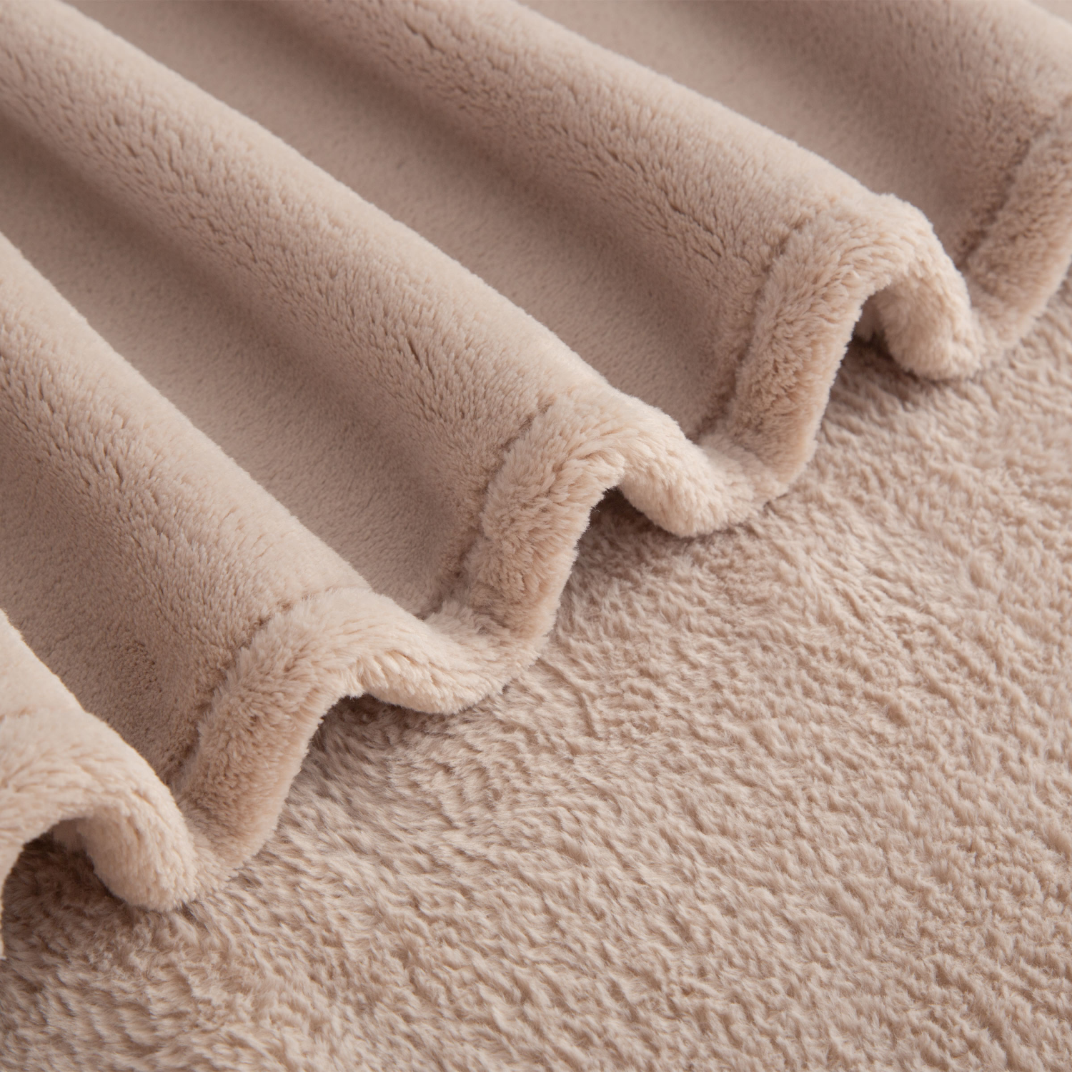 slide 4 of 4, Berkshire Blanket Velisse Plush, 50 in x 70 in, Bennington Beige, 50 in