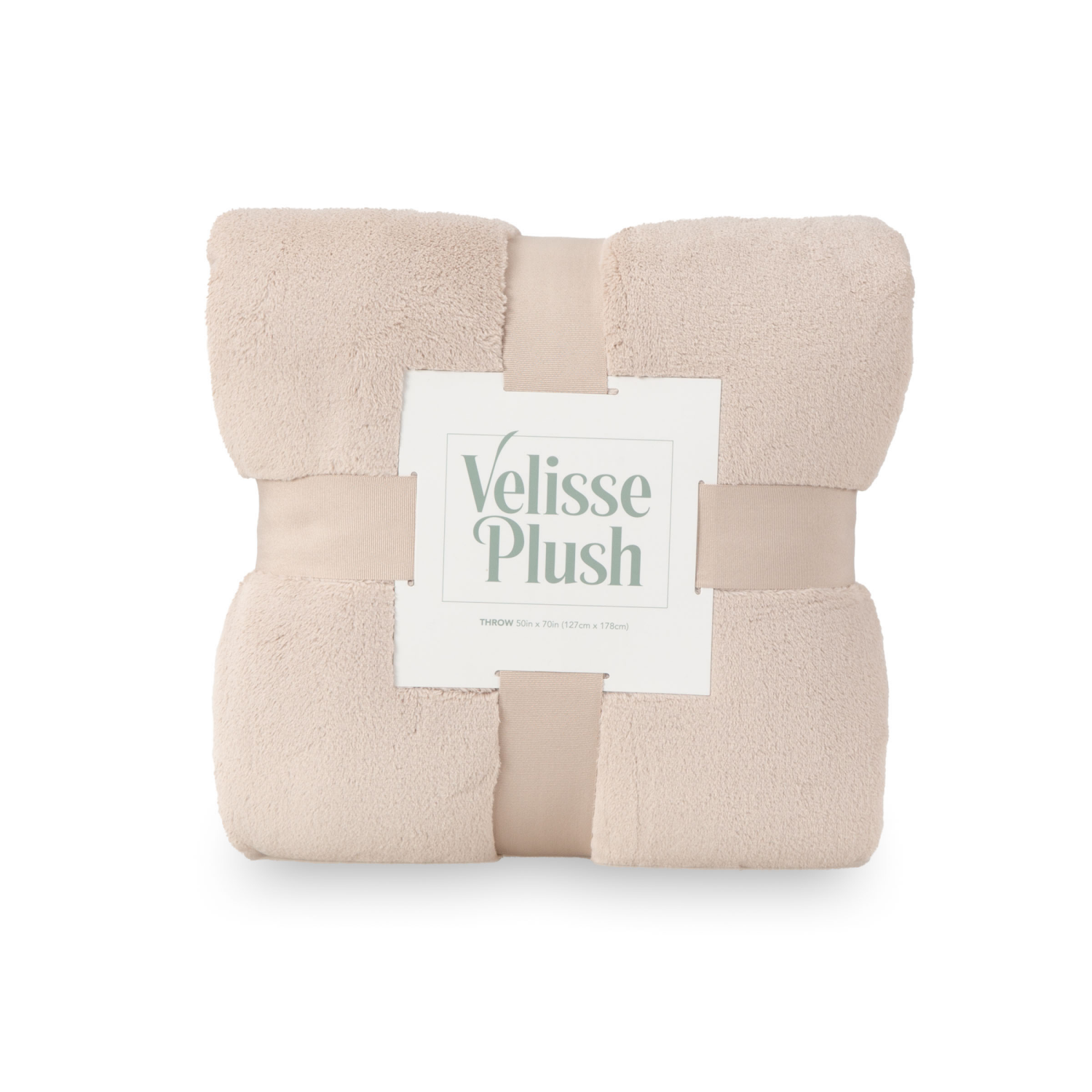 slide 1 of 4, Berkshire Blanket Velisse Plush, 50 in x 70 in, Bennington Beige, 50 in