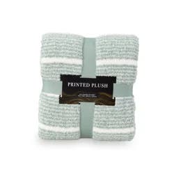 Berkshire Blanket Print RetroPlush, 108 in x 90 in, Jadeite