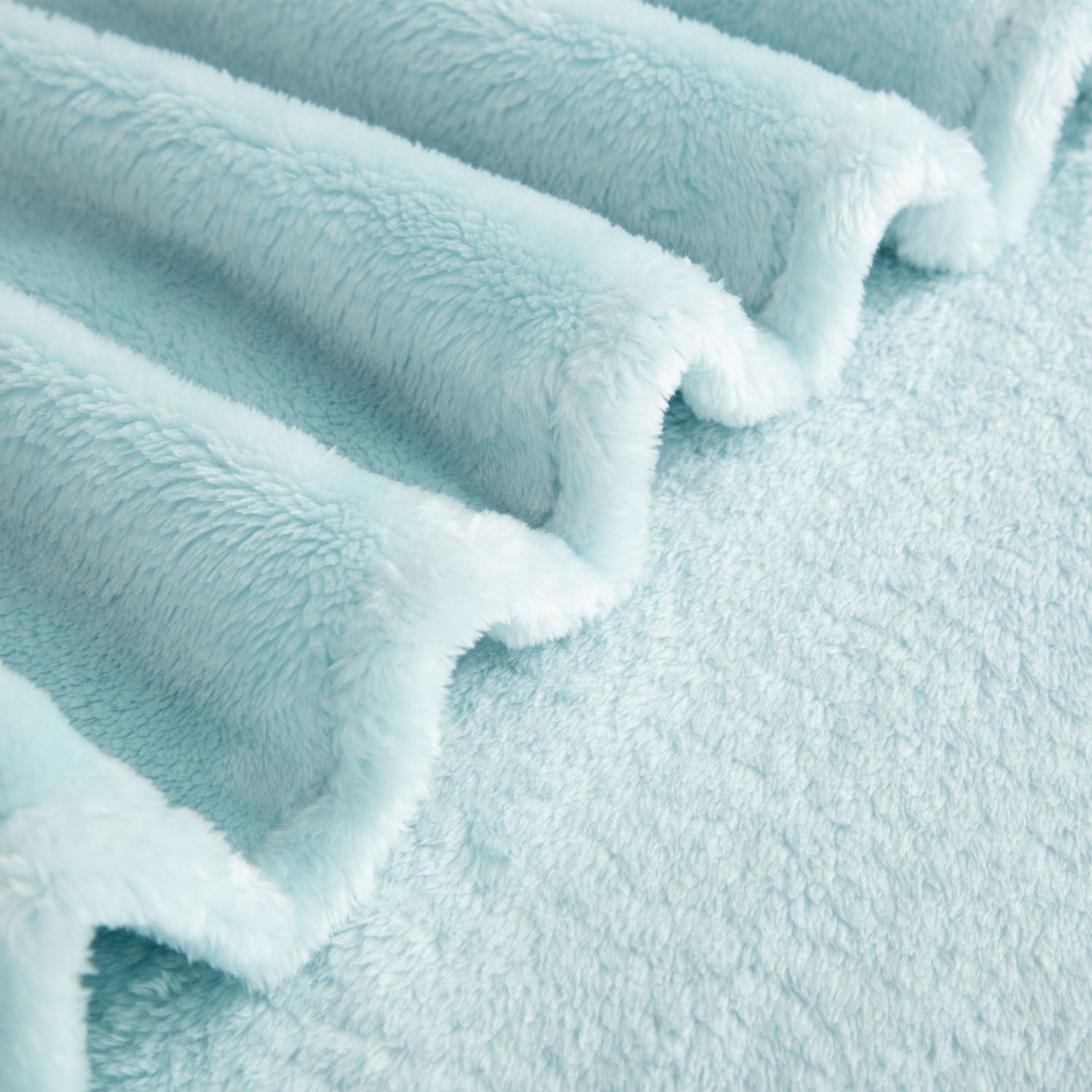 slide 4 of 4, Berkshire Blanket Long Pile Velvetloft Plush, 50 in x 70 in, Sea Breath, 50 in