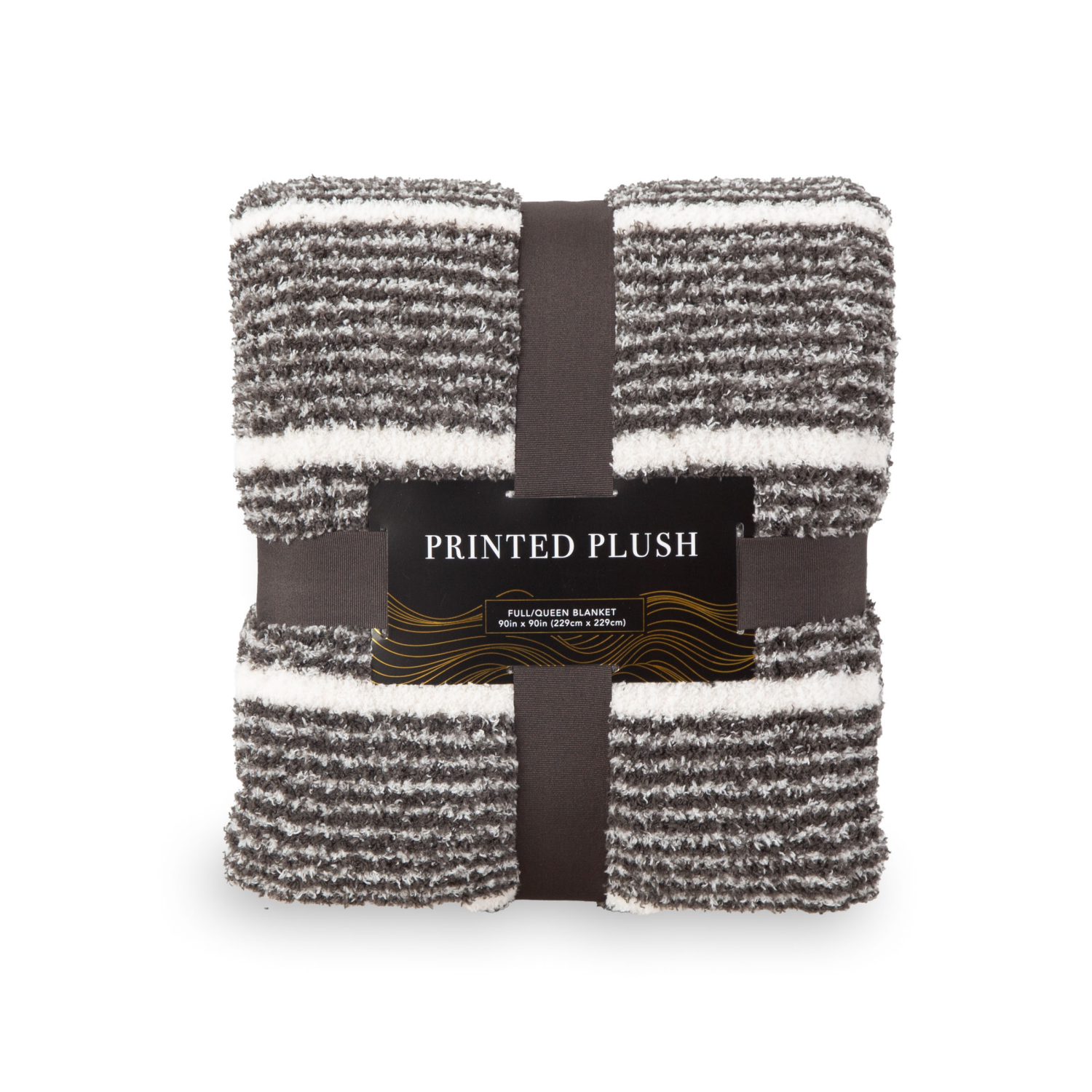 slide 1 of 4, Berkshire Blanket Print RetroPlush, 60 in x 90 in, Molton Coal, 60 in