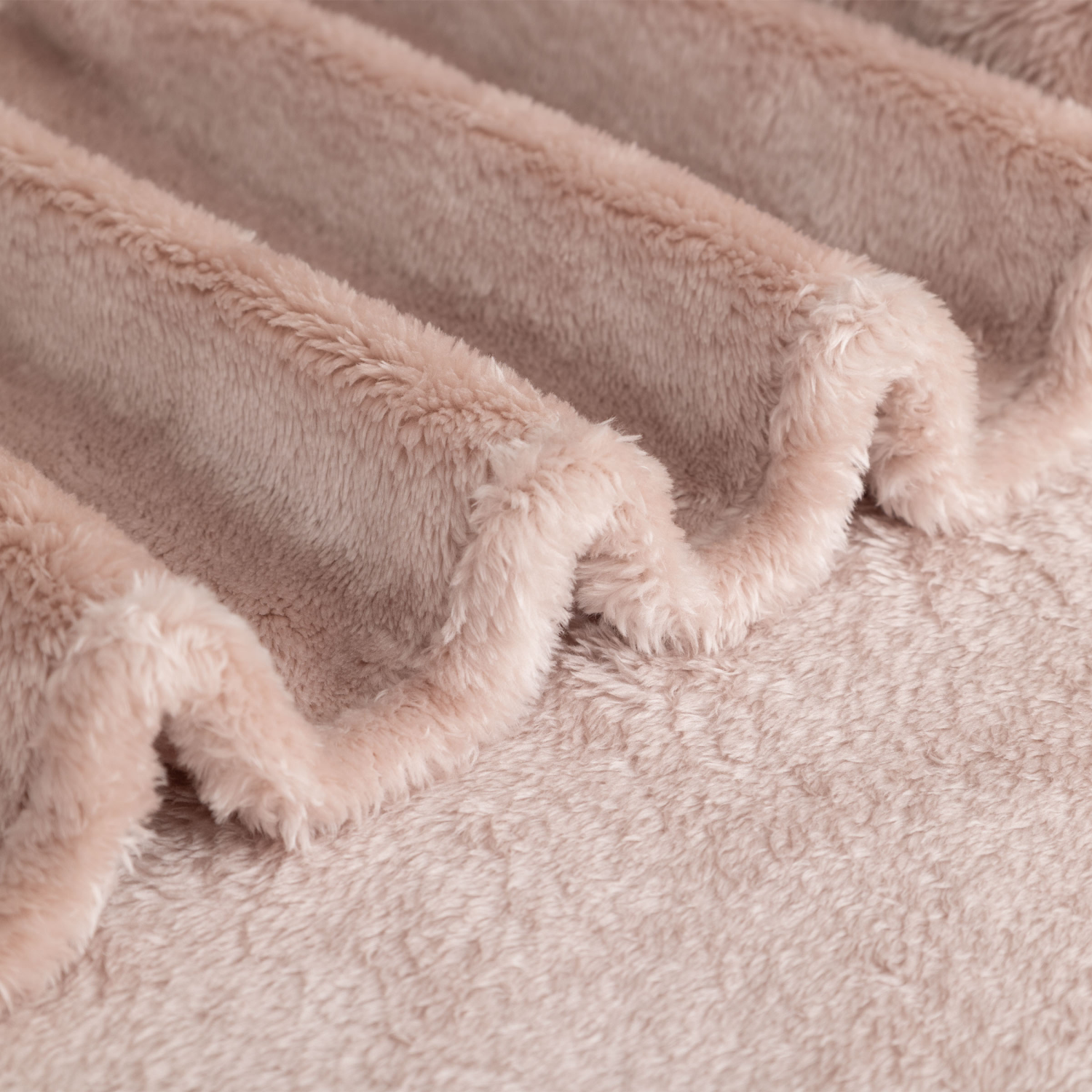 slide 4 of 4, Berkshire Blanket Long Pile Velvetloft Plush, 50 in x 70 in, Warm Taupe, 50 in