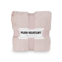 Berkshire Blanket Long Pile Velvetloft Plush, 50 in x 70 in, Warm Taupe