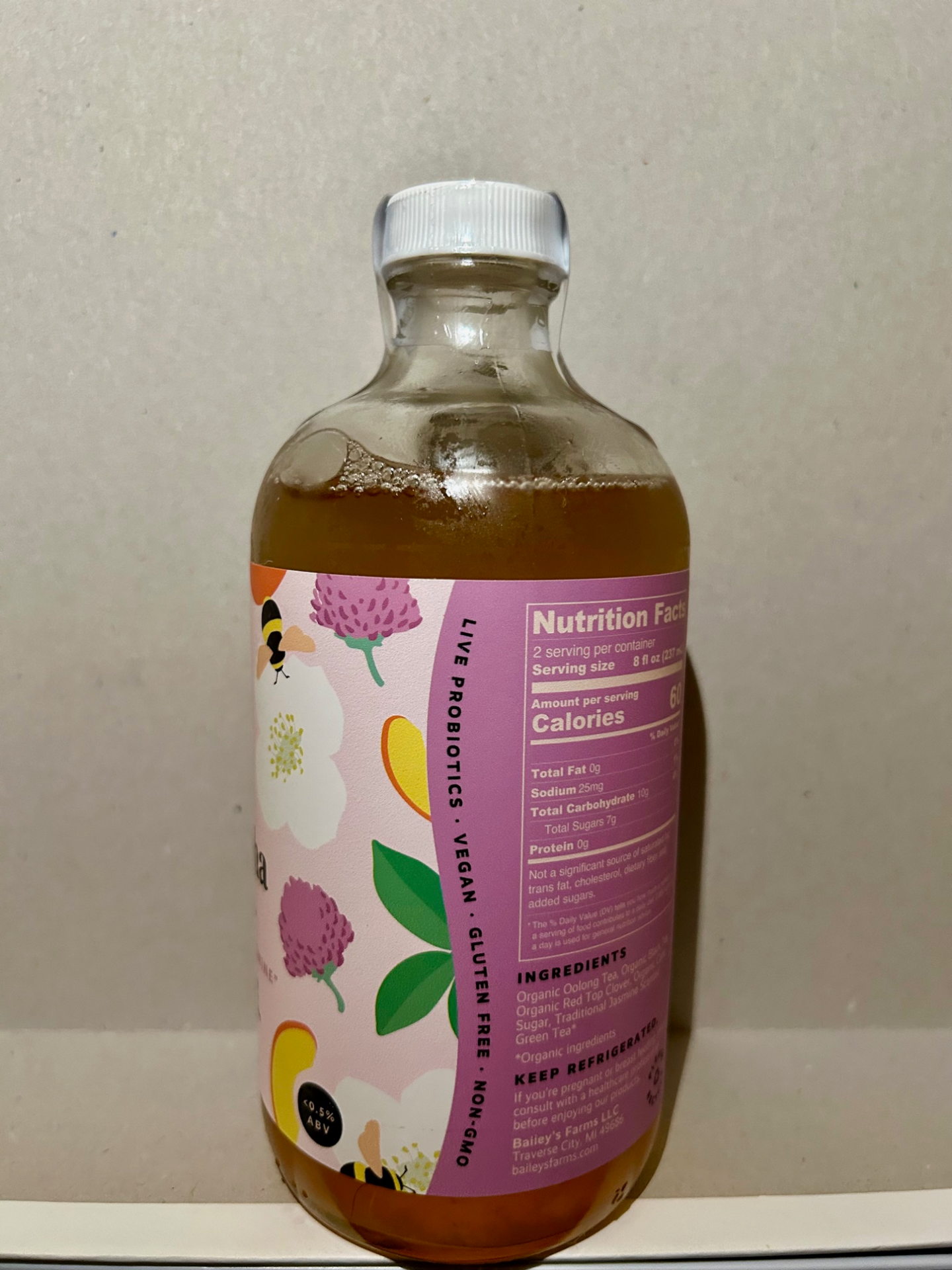 slide 4 of 4, Bailey's Farms Kombucha, Bumble Blossom Jasmine, 16 fl oz, 16 fl oz