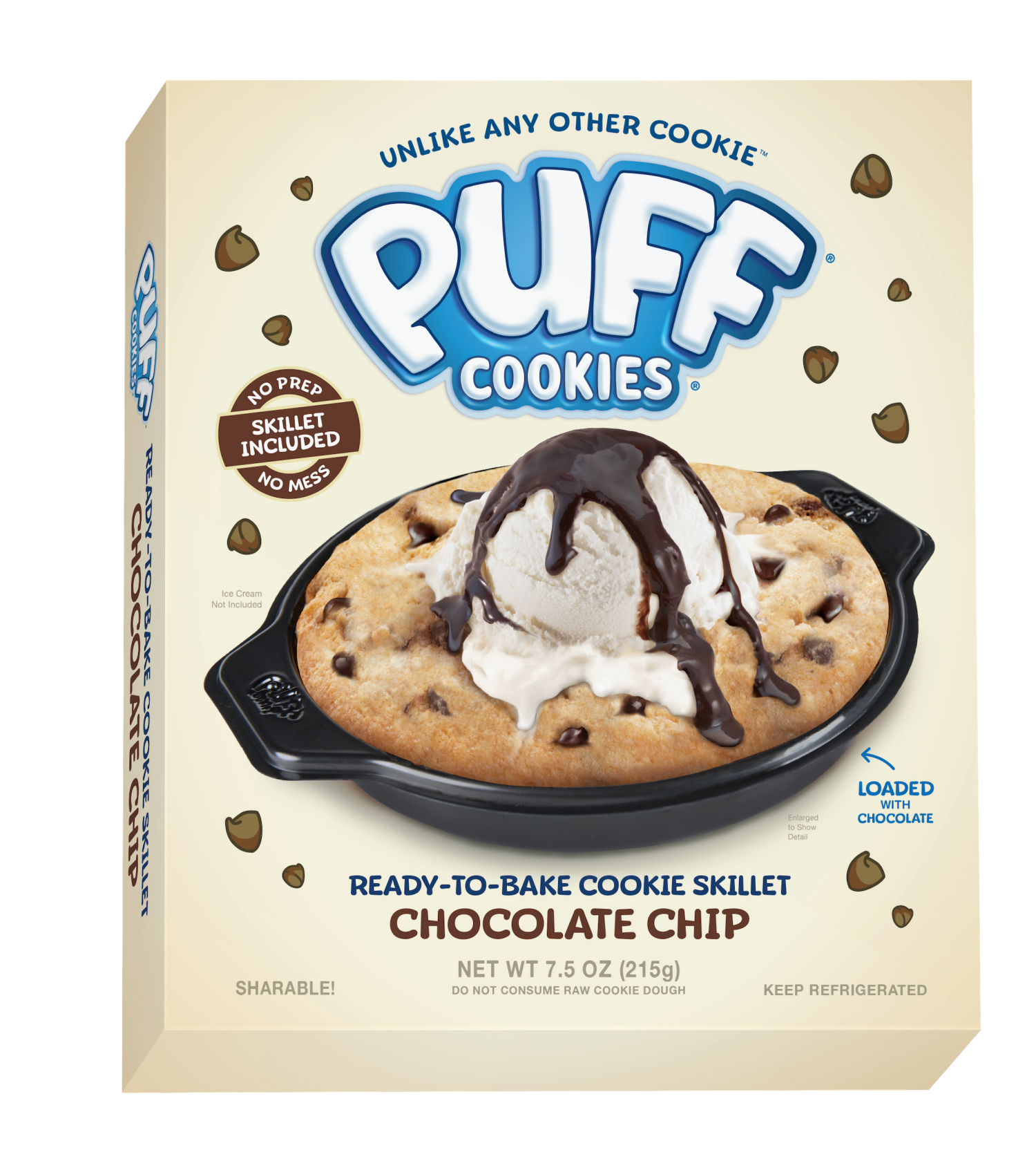 slide 1 of 1, Puff Cookies Ready-to-Bake Chocolate Chip Cookie Skillet 7.5 oz, 7.5 oz