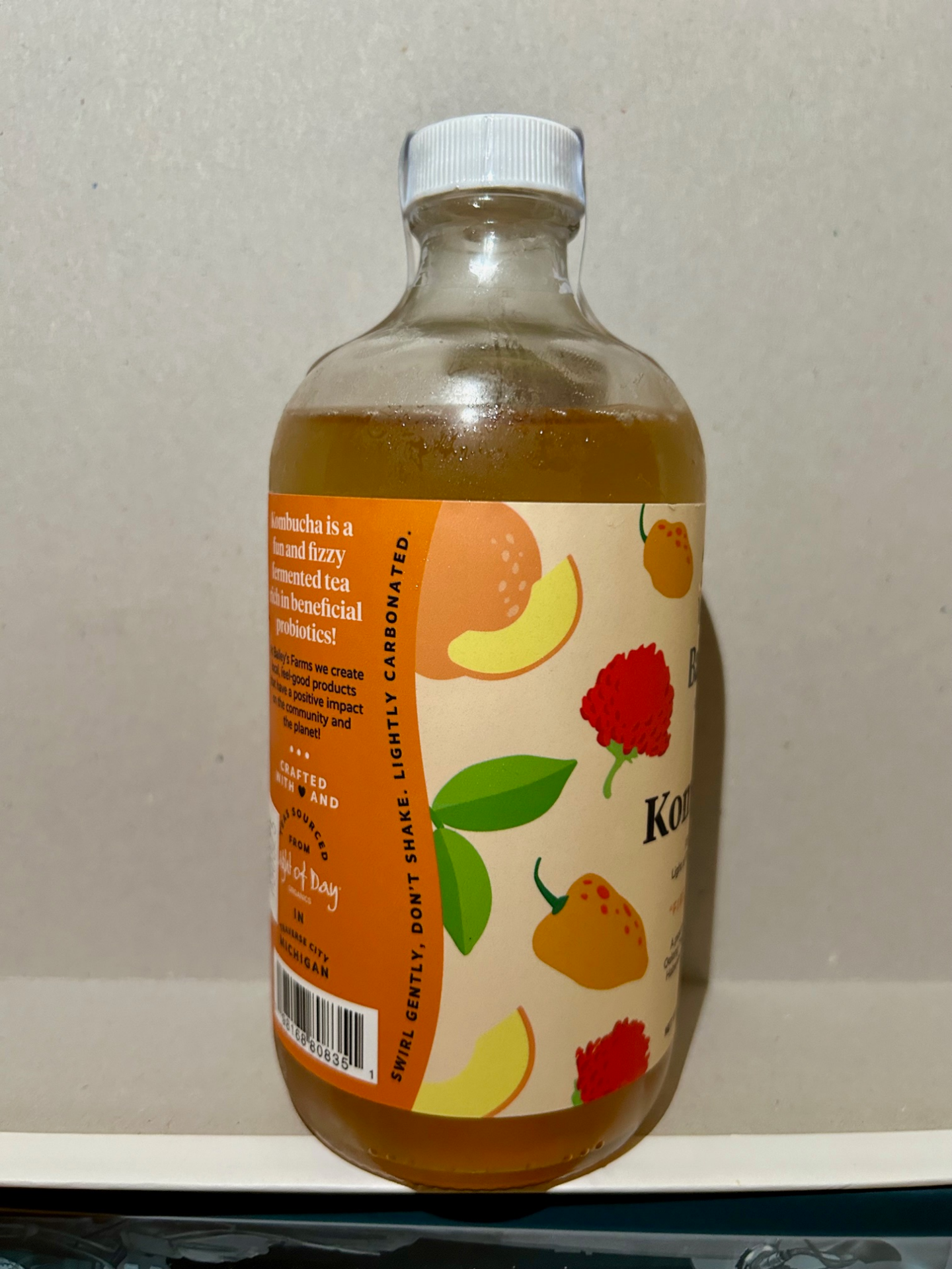 slide 5 of 6, Bailey's Farms Kombucha, Fire Blossom, 16 fl oz, 16 fl oz