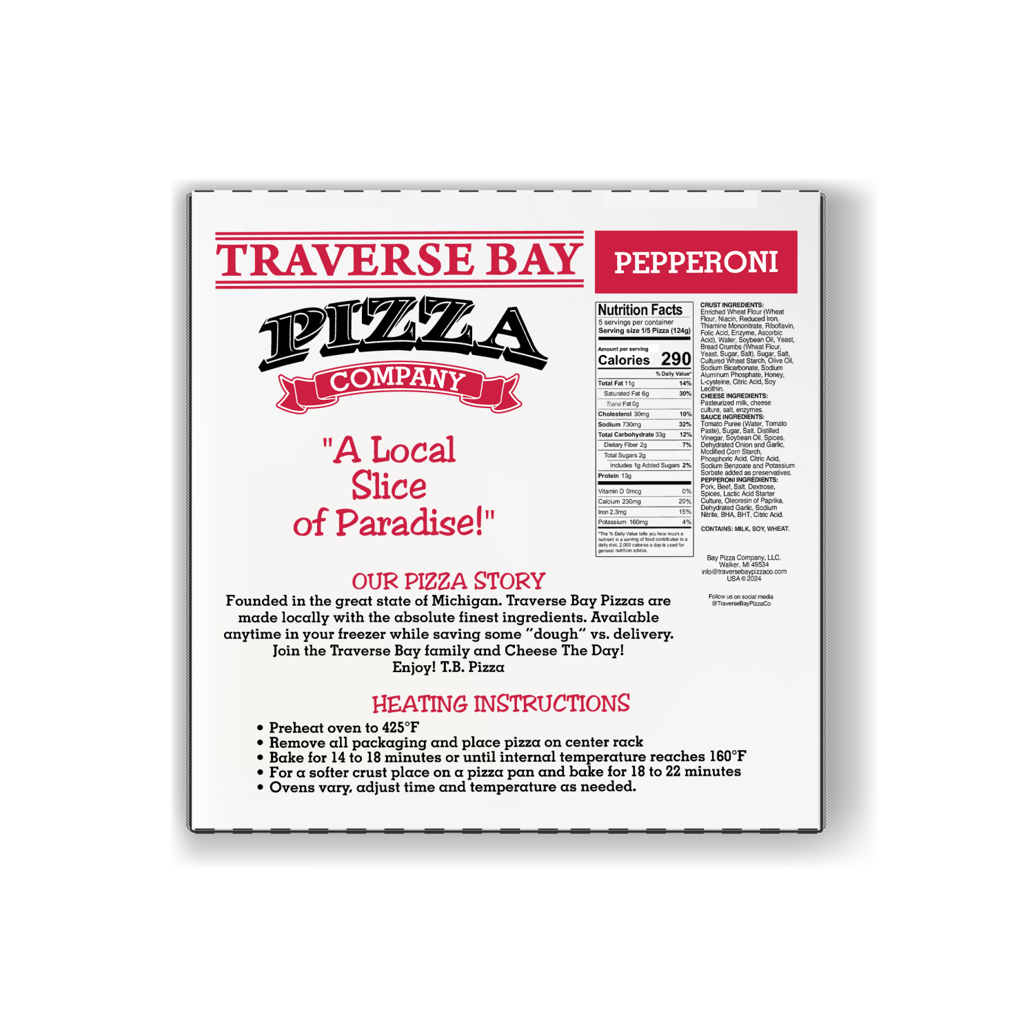 slide 2 of 2, Traverse Bay Pepperoni Pizza 21 Oz, 21 oz