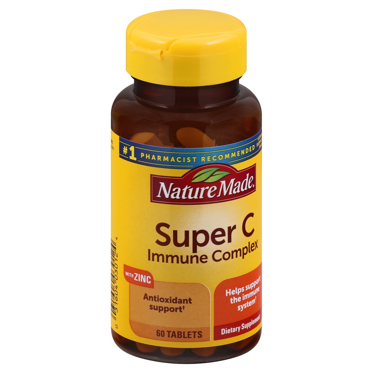 slide 2 of 12, Nature Made Super C with Vitamin D3 and Zinc, Dietary Supplement for Immune Support, 60 Tablets, 60 Day Supply, 60 ct