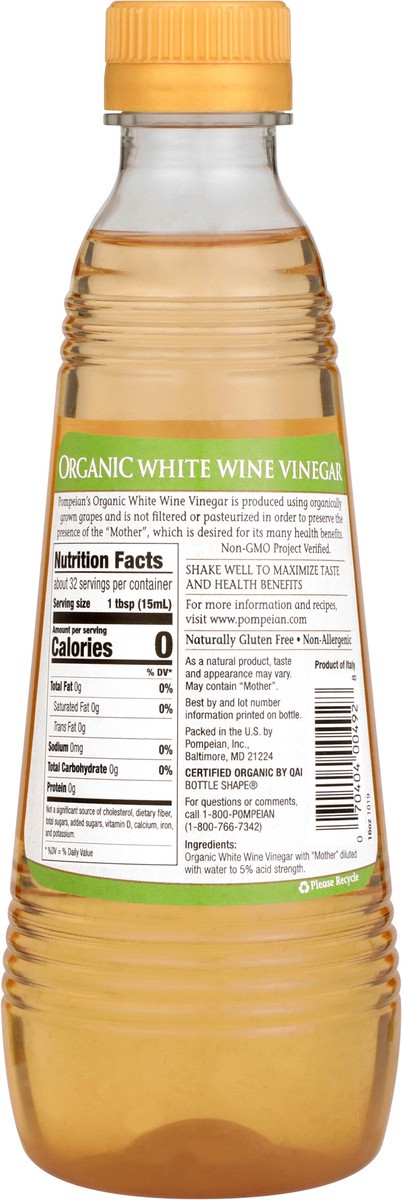 slide 4 of 9, Pompeian 16 oz Pompeian Organic White Wine Vinegar, 16 fl oz