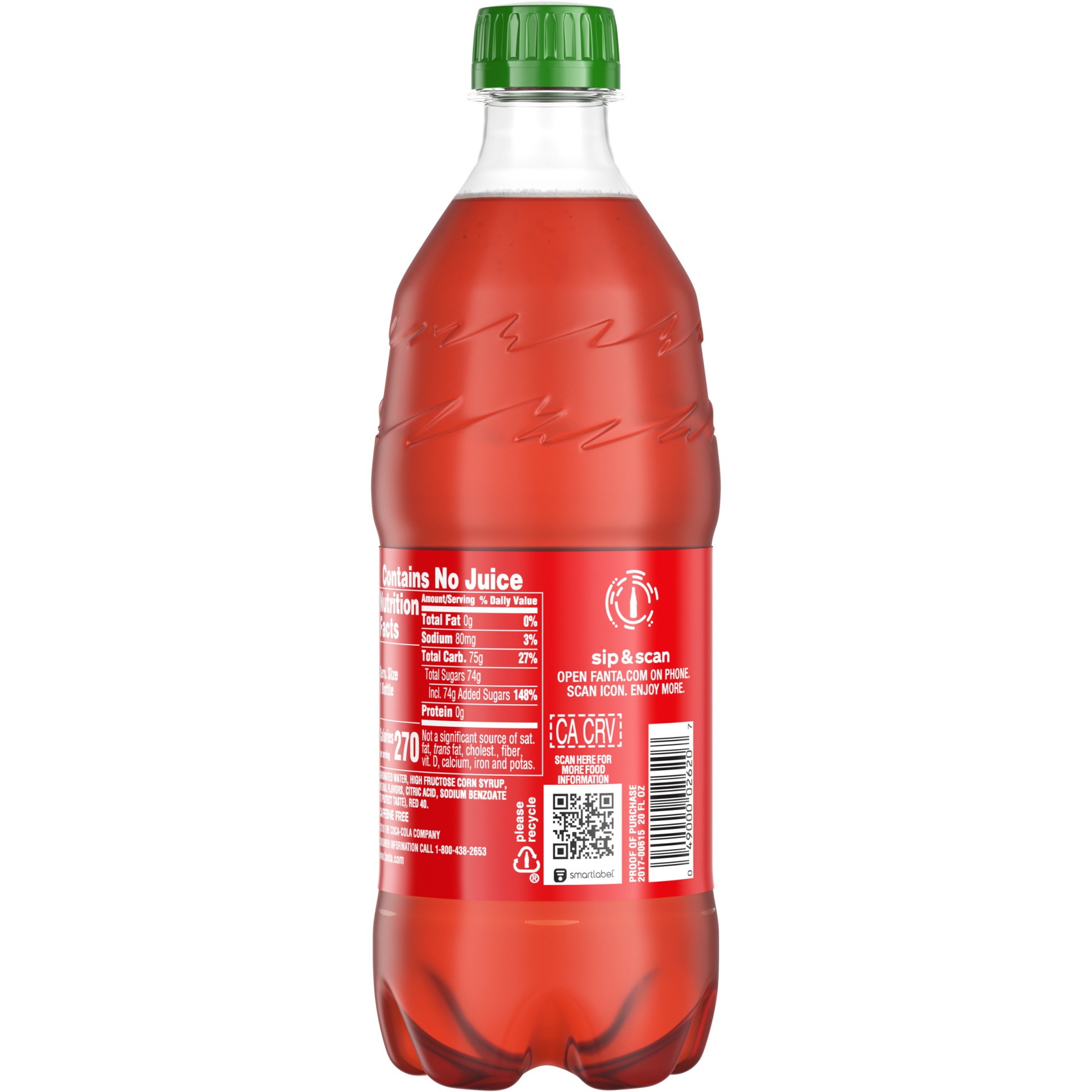 slide 3 of 5, Fanta Strawberry Soda Bottle, 20 fl oz, 20 fl oz