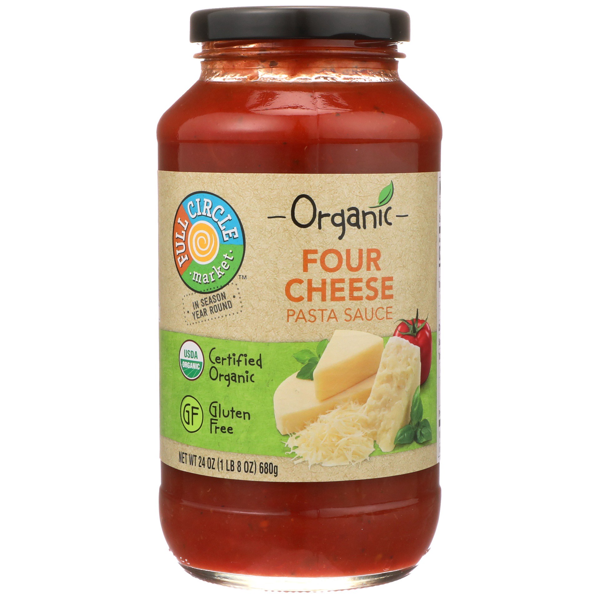 slide 1 of 6, Full Circle Market Organic Pasta Sauce - Four Cheese, 24 oz