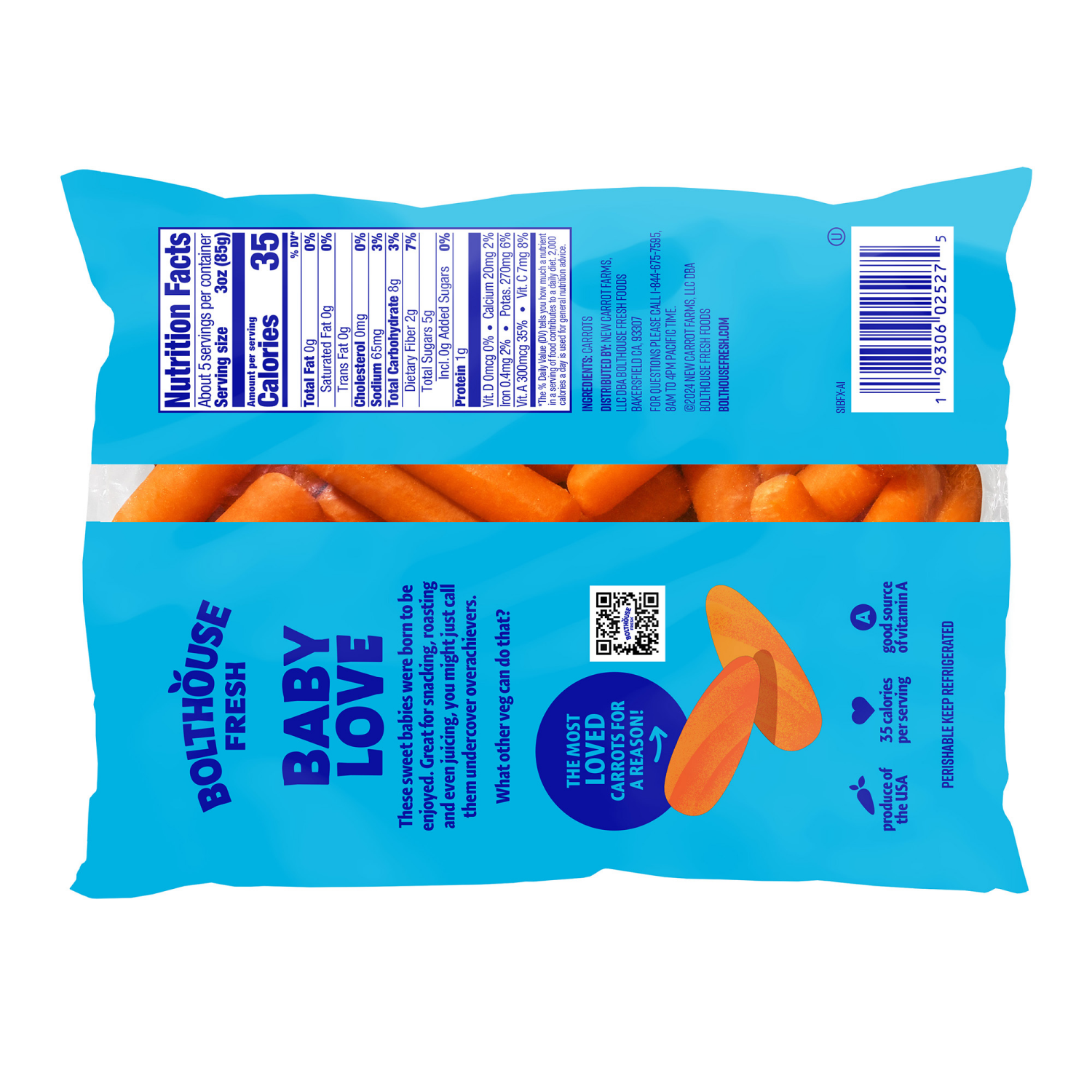 slide 2 of 2, Bolthouse Fresh Baby-Cut Carrots, 1 lb, 1 lb