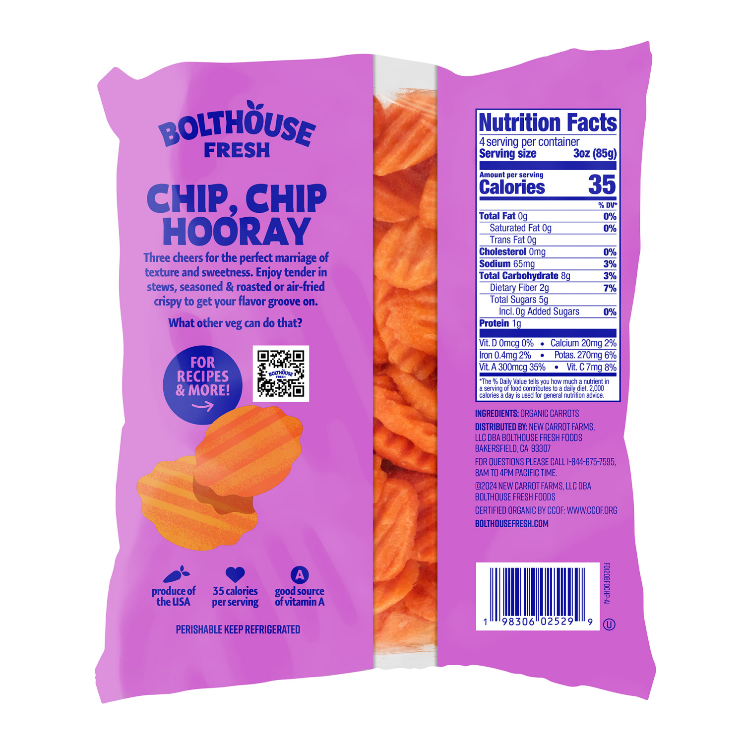 slide 2 of 2, Organic Carrot Chips, 12 oz, 12 oz