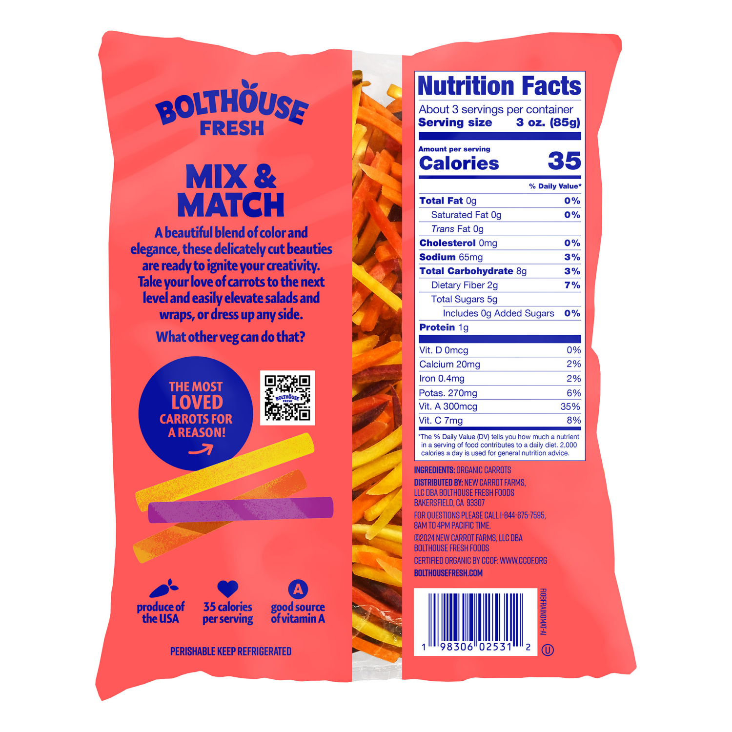 slide 2 of 2, Organic Rainbow Matchstix Carrots, 10 oz, 10 oz