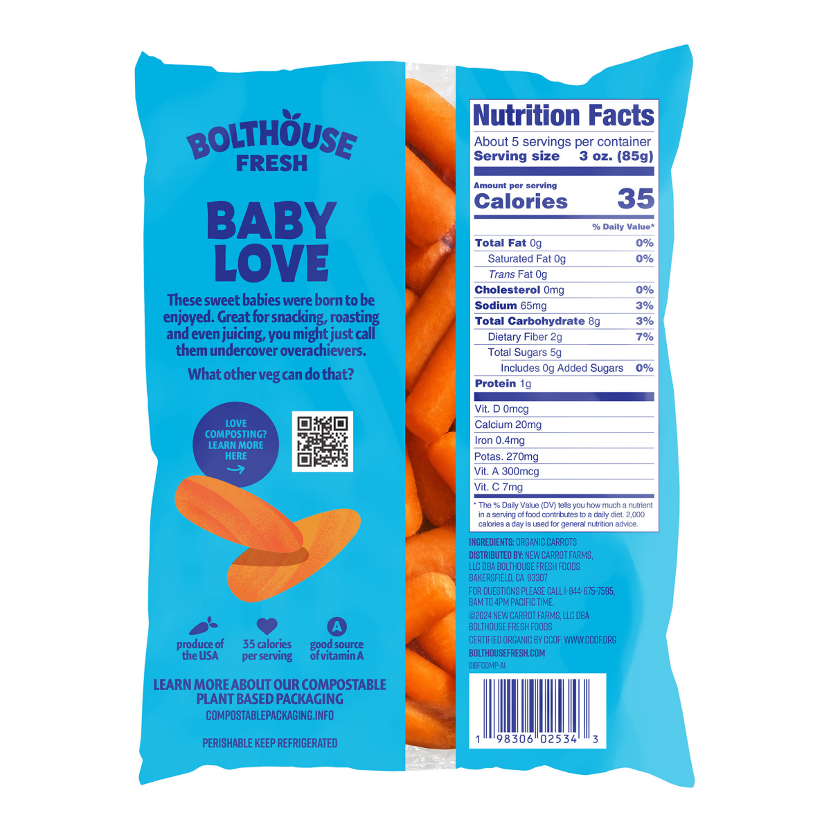 slide 2 of 2, Org Carrots Baby 16 Oz, 16 oz