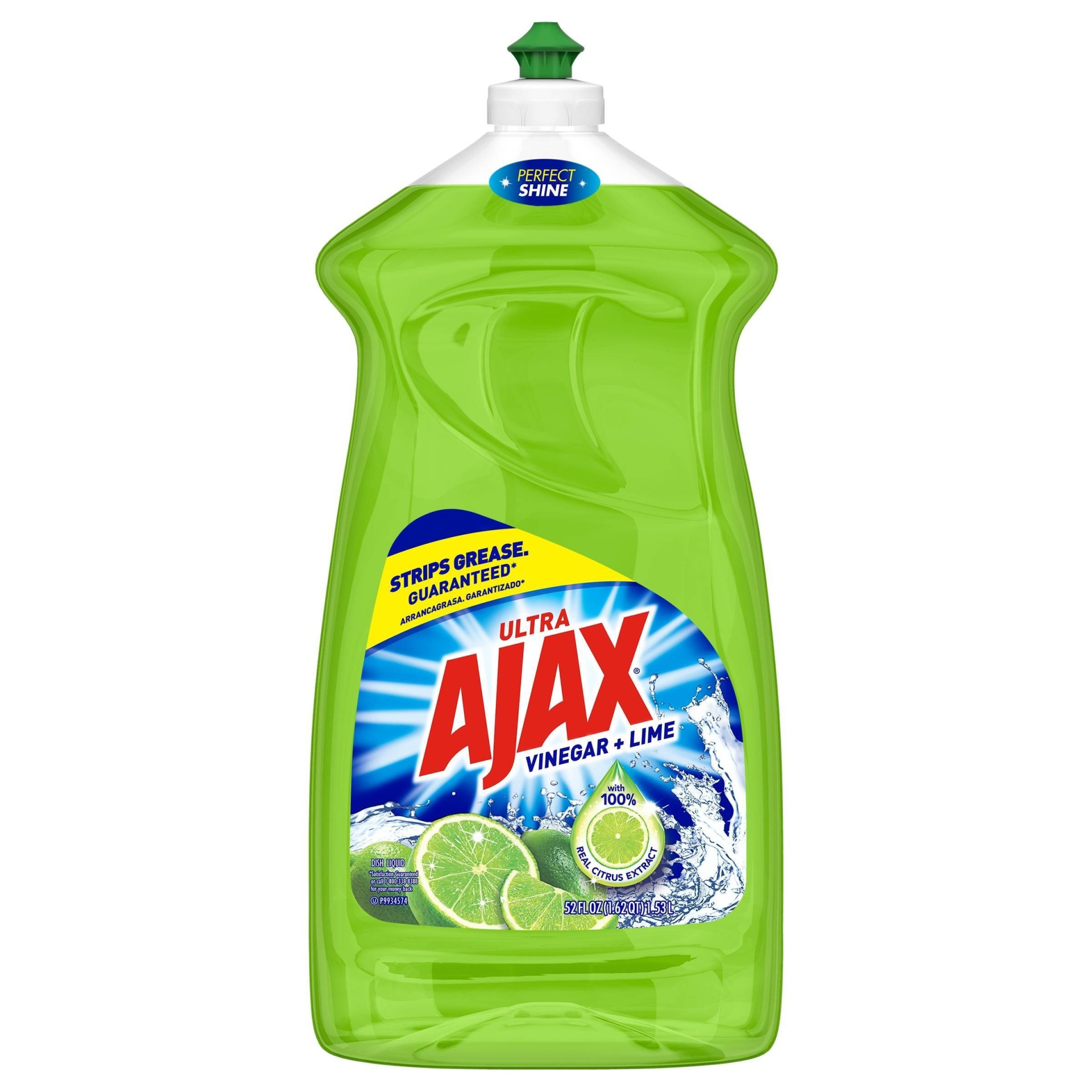 slide 1 of 3, Ajax Ultra Triple Action Liquid Dish Soap Detergent - Vinegar and Lime - 52 fl oz, 1 ct