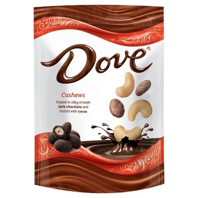 slide 1 of 9, Dove Cocoa Dusted Dark Chocolate Dipped Cashews, 5 oz