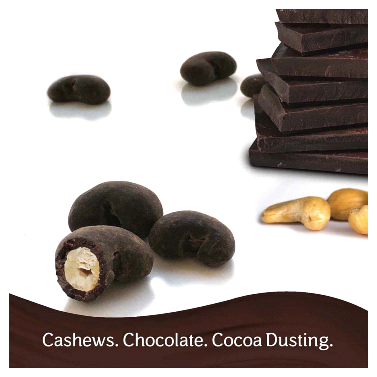 slide 7 of 9, Dove Cocoa Dusted Dark Chocolate Dipped Cashews, 5 oz