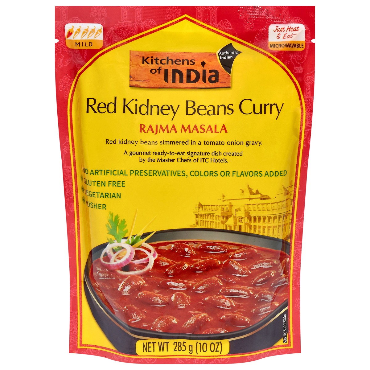 slide 1 of 11, Kitchens of India Mild Rajma Masala Red Kidney Beans Curry 10 oz, 10 oz