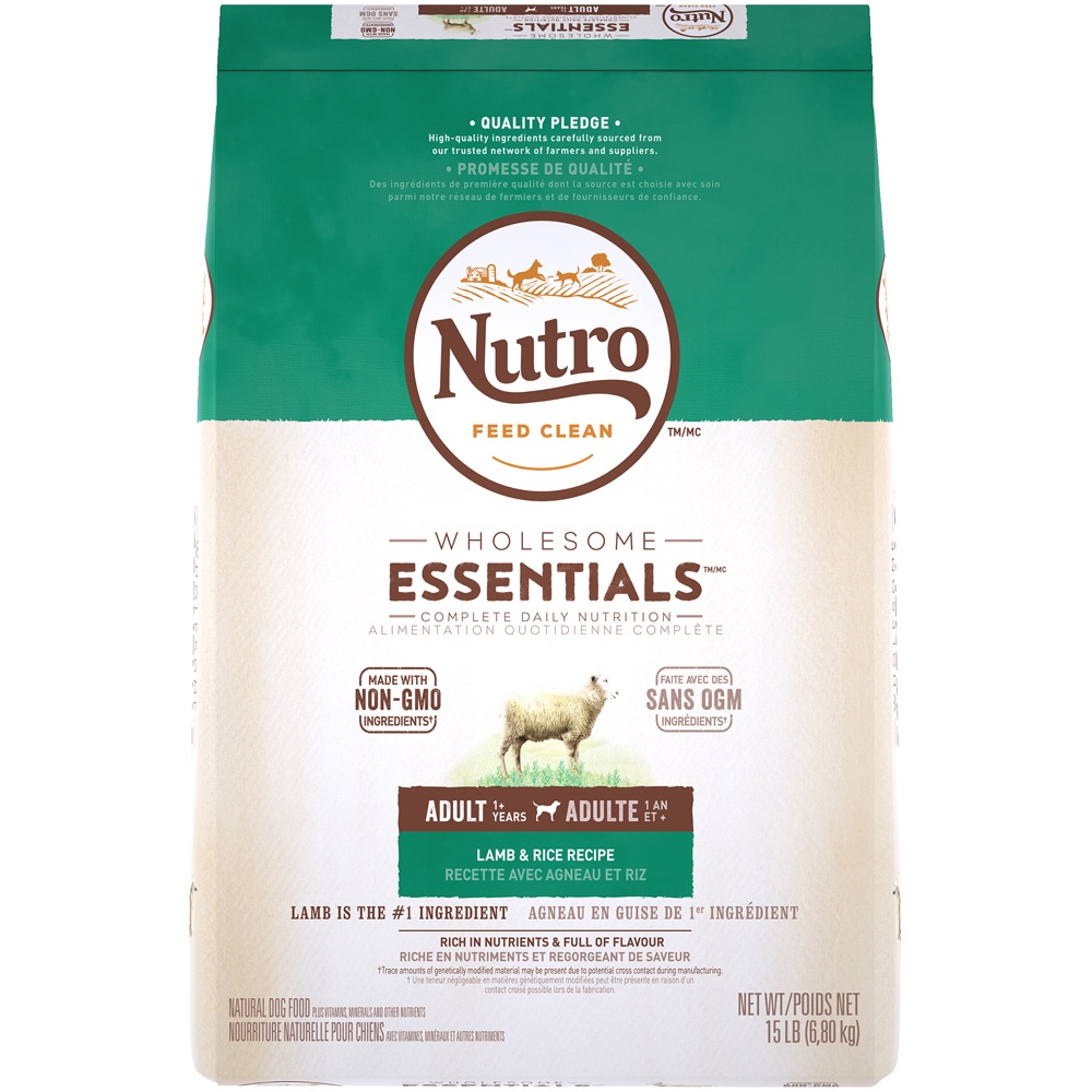 slide 3 of 10, Nutro Wholesome Essentials Adult Lamb & Rice Dry Dog Food, 15 lb