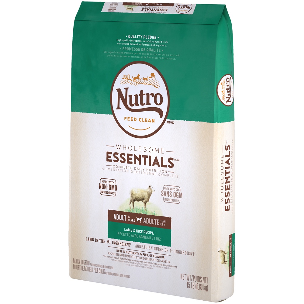 slide 2 of 10, Nutro Wholesome Essentials Adult Lamb & Rice Dry Dog Food, 15 lb