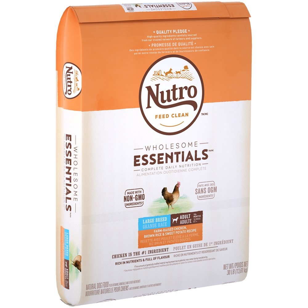 slide 3 of 10, Nutro Wholesome Essentials Large Breed Adult Chicken & Rice Dry Dog Food, 30 lb