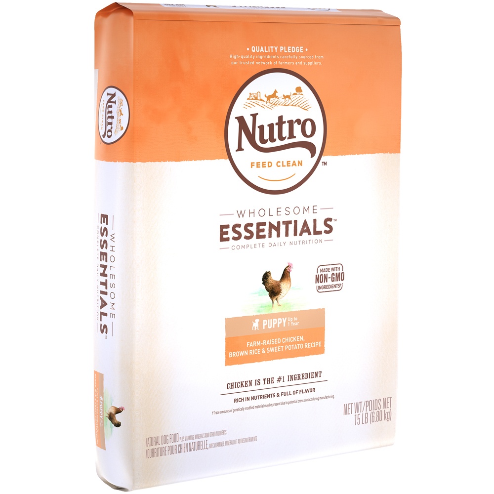 slide 3 of 10, Nutro Wholesome Essentials Puppy Chicken & Rice Dry Dog Food, 15 lb