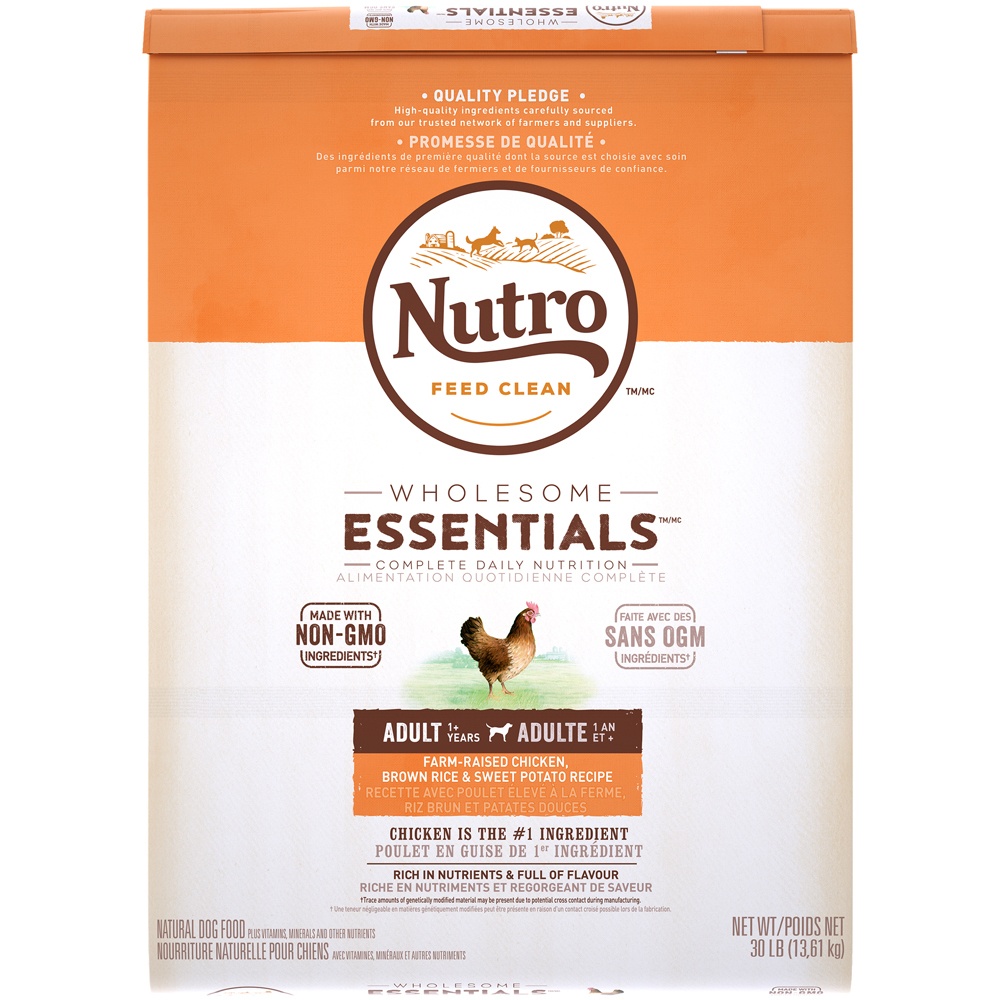 slide 3 of 10, Nutro Wholesome Essentials Adult Chicken & Rice Dry Dog Food, 30 lb