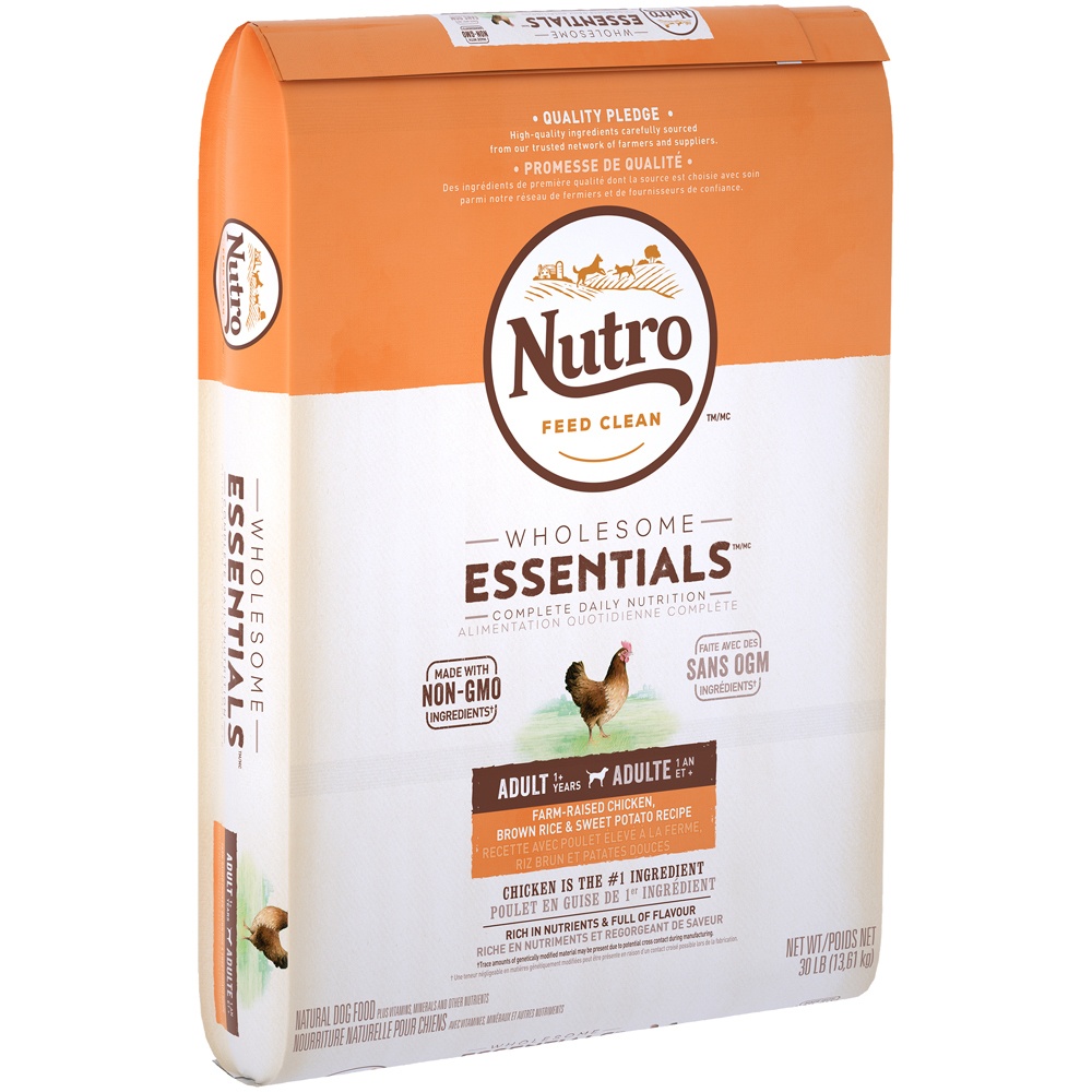 slide 4 of 10, Nutro Wholesome Essentials Adult Chicken & Rice Dry Dog Food, 30 lb