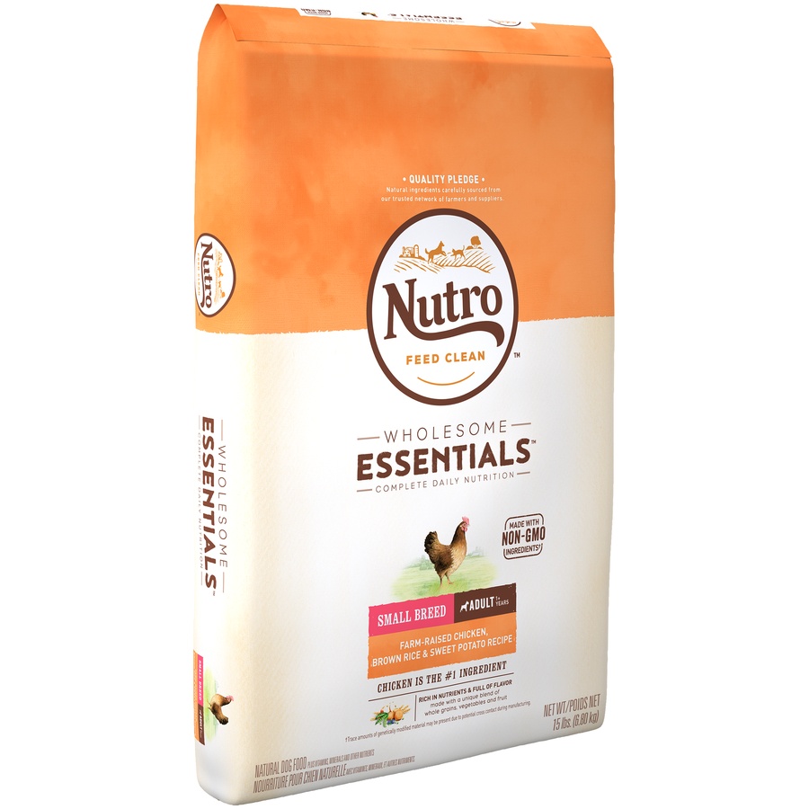 slide 2 of 9, Nutro Wholesome Essentials Small Breed Adult Chicken & Rice Dry Dog Food, 15 lb