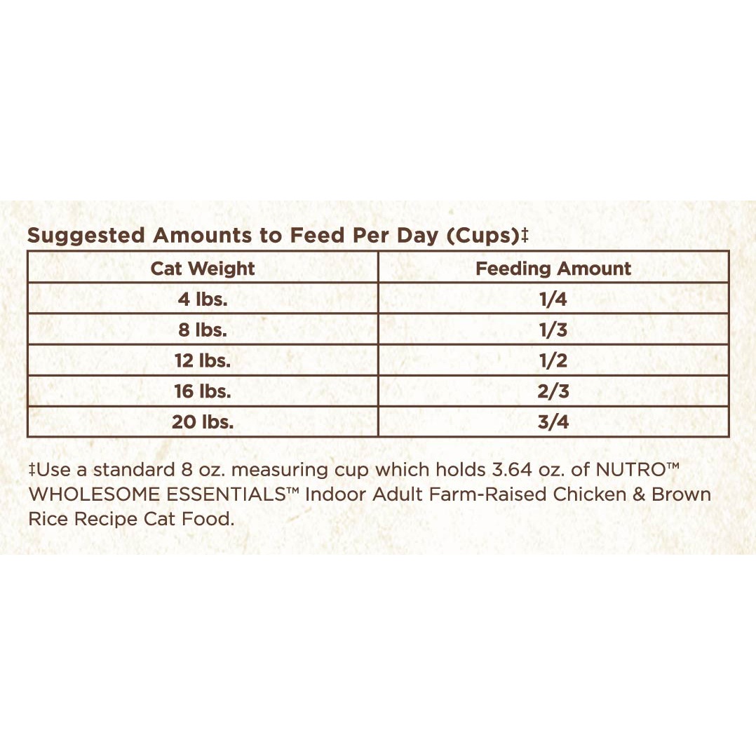 slide 9 of 9, Nutro Wholesome Farm-Raised Chicken & Brown Rice Recipe Dry Cat Food, 6.5 lb